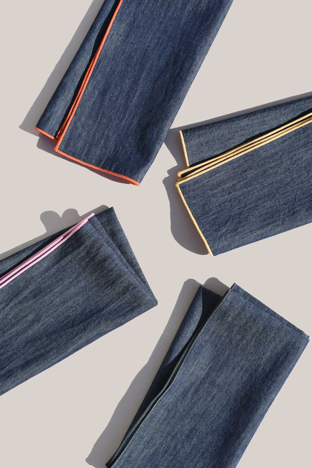 Rainbow Denim Napkins | Set Of 4