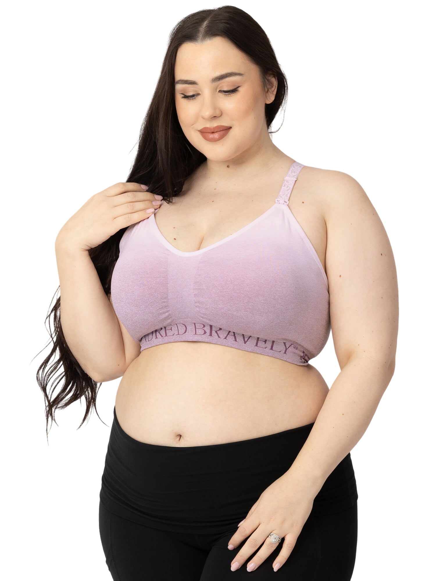 Sublime® Hands-free Pumping & Nursing Sports Bra | Ombre Purple