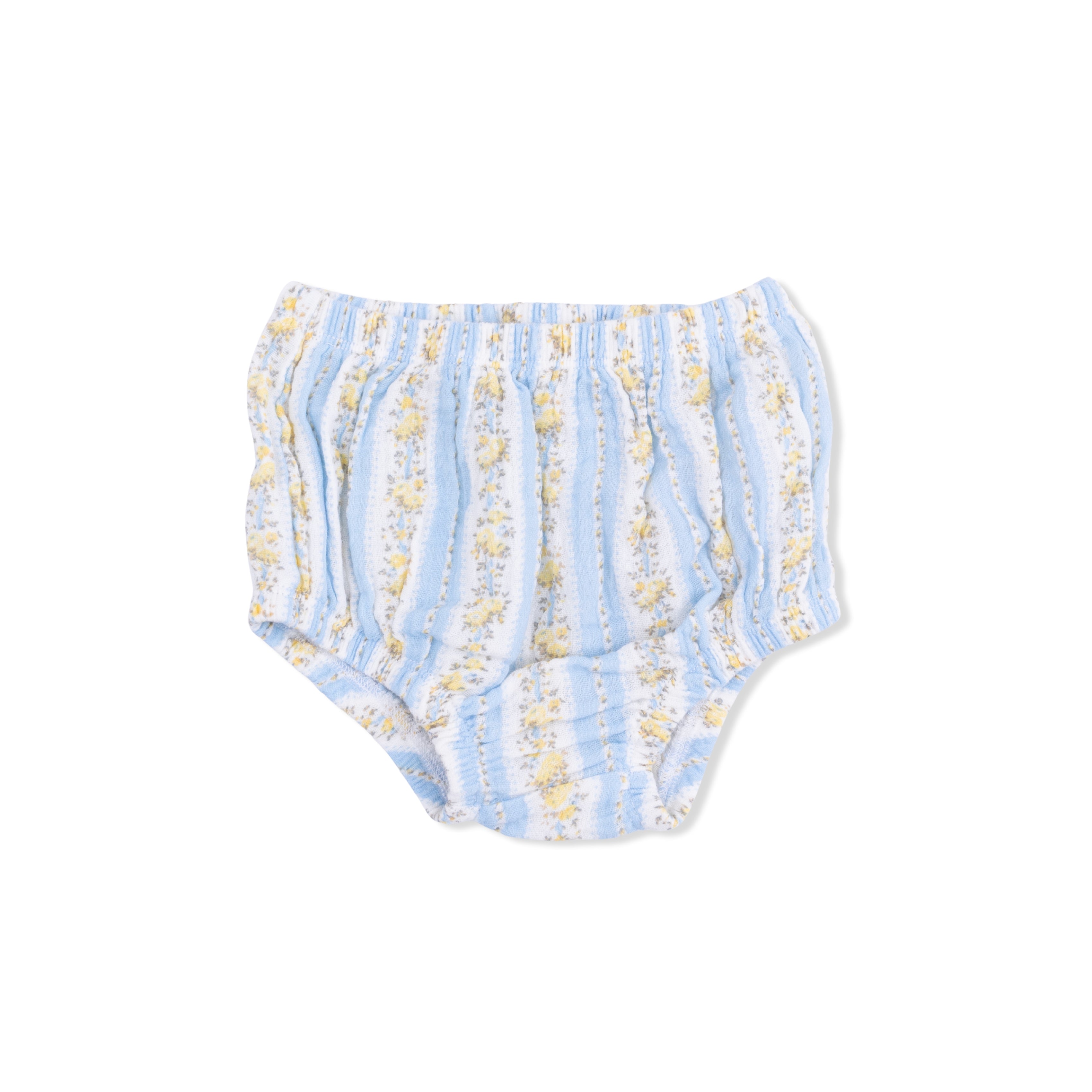 Odalys Floral Stripe - Puff Sleeve Dress With Bloomer