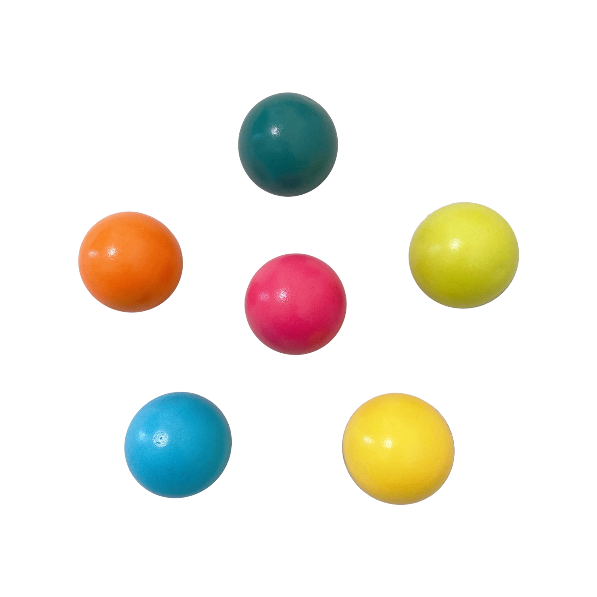 6 Pcs Wooden Balls In Pastel/macaron Colors Diameter 1.8 Inches