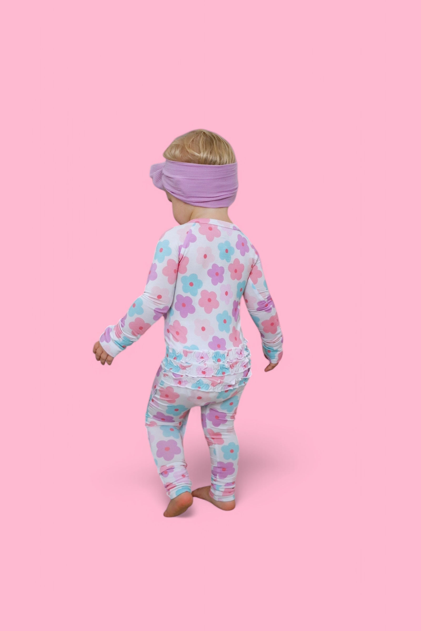 Violet Fields Dream Ruffle Romper