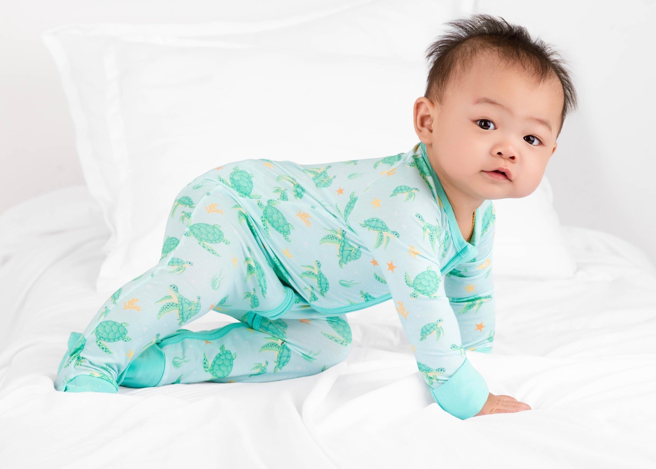 Dreamy Turtle Zip Romper