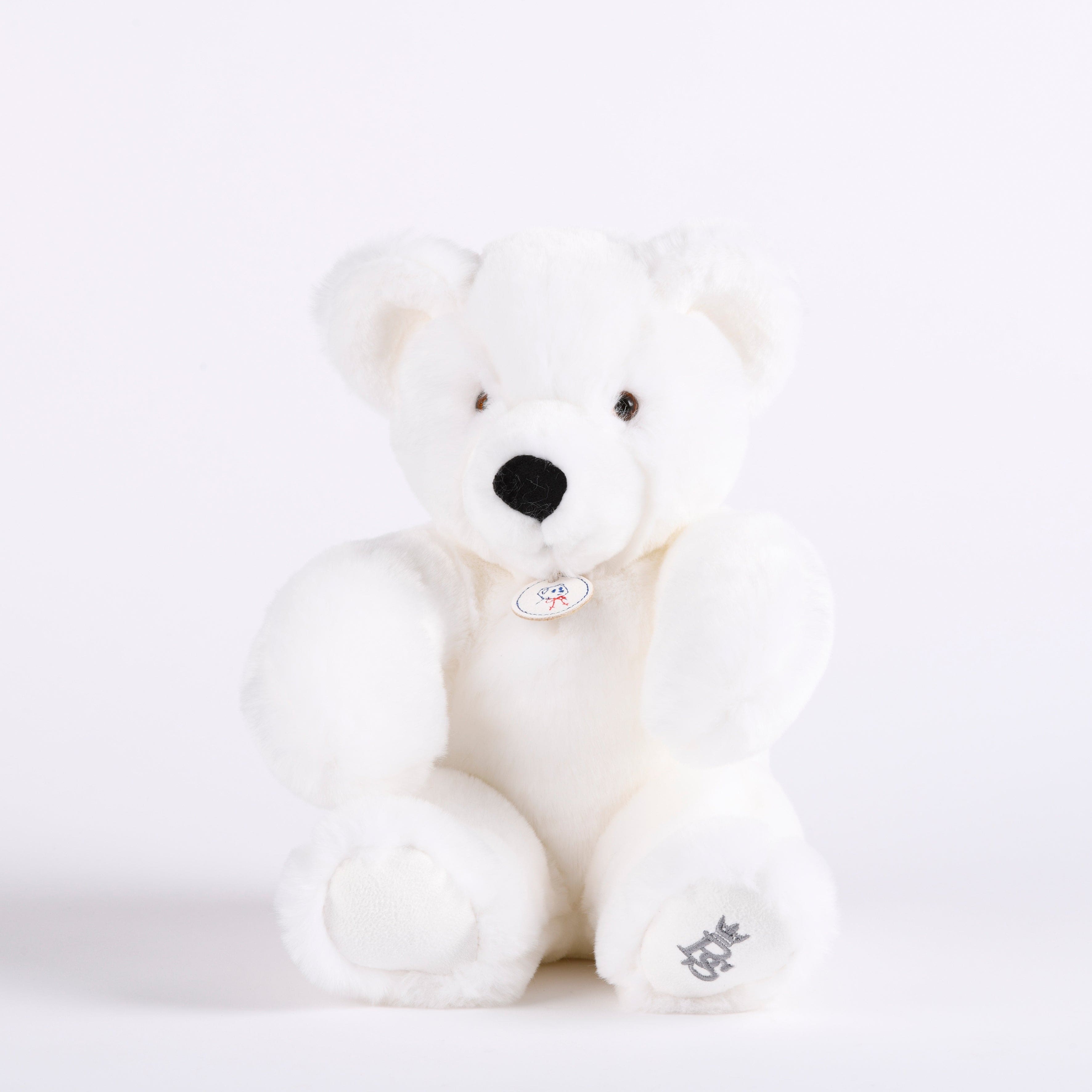 Martin | White Plush Bear (30 Cm) | Made In France
