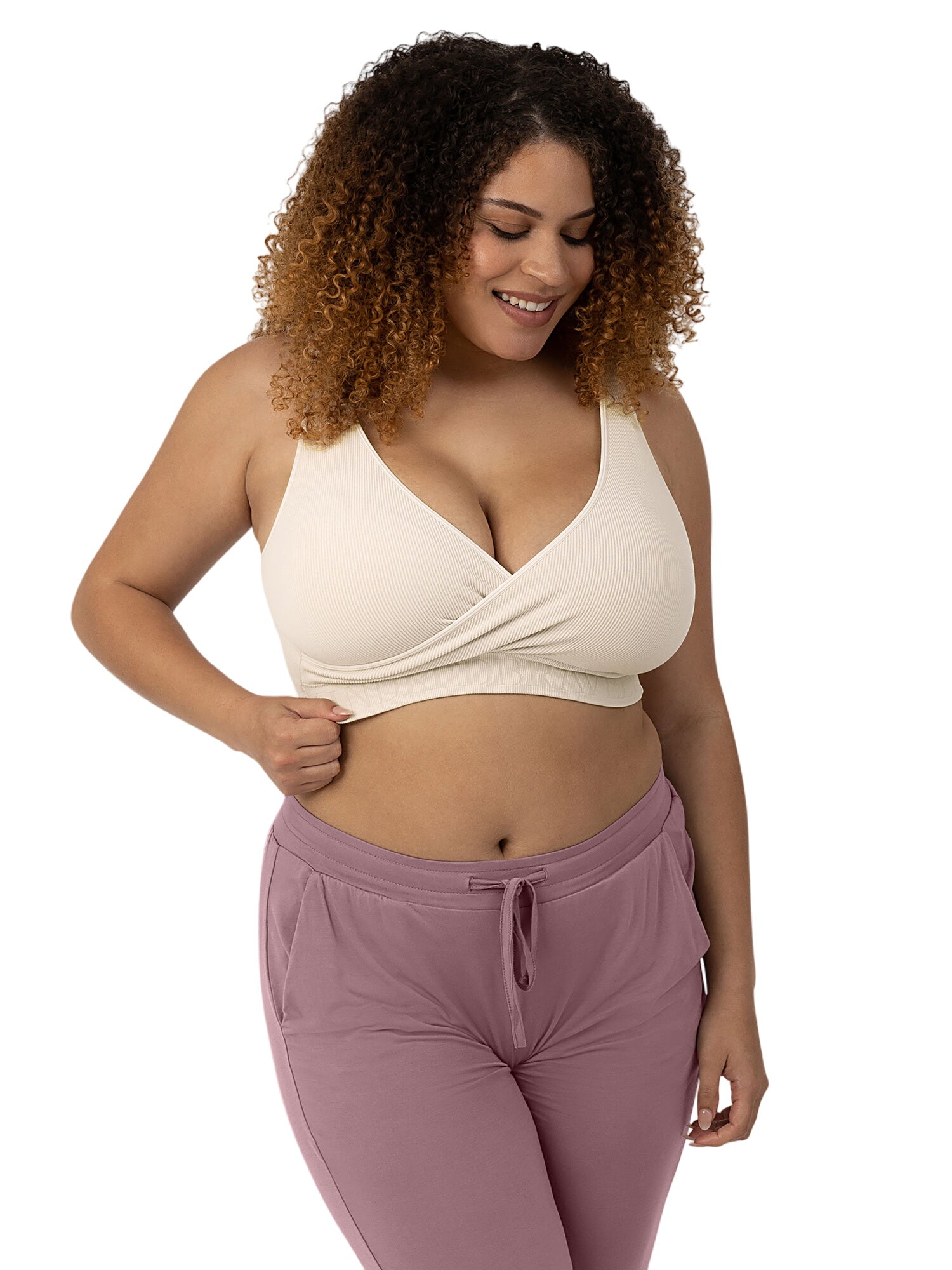 Sublime® Adjustable Crossover Nursing & Lounge Bra | Stone