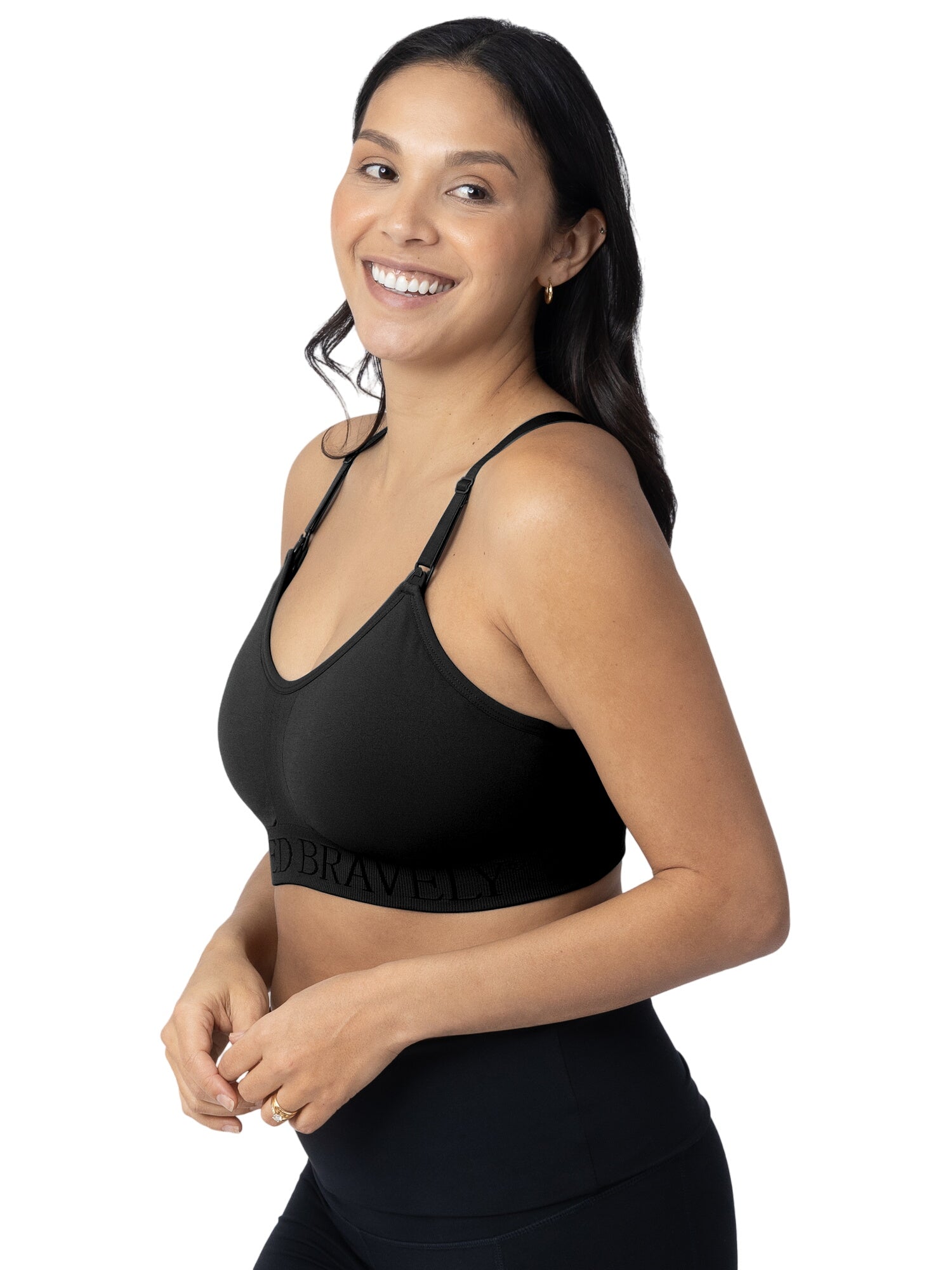 Sublime® Hands-free Pumping & Nursing Sports Bra | Black
