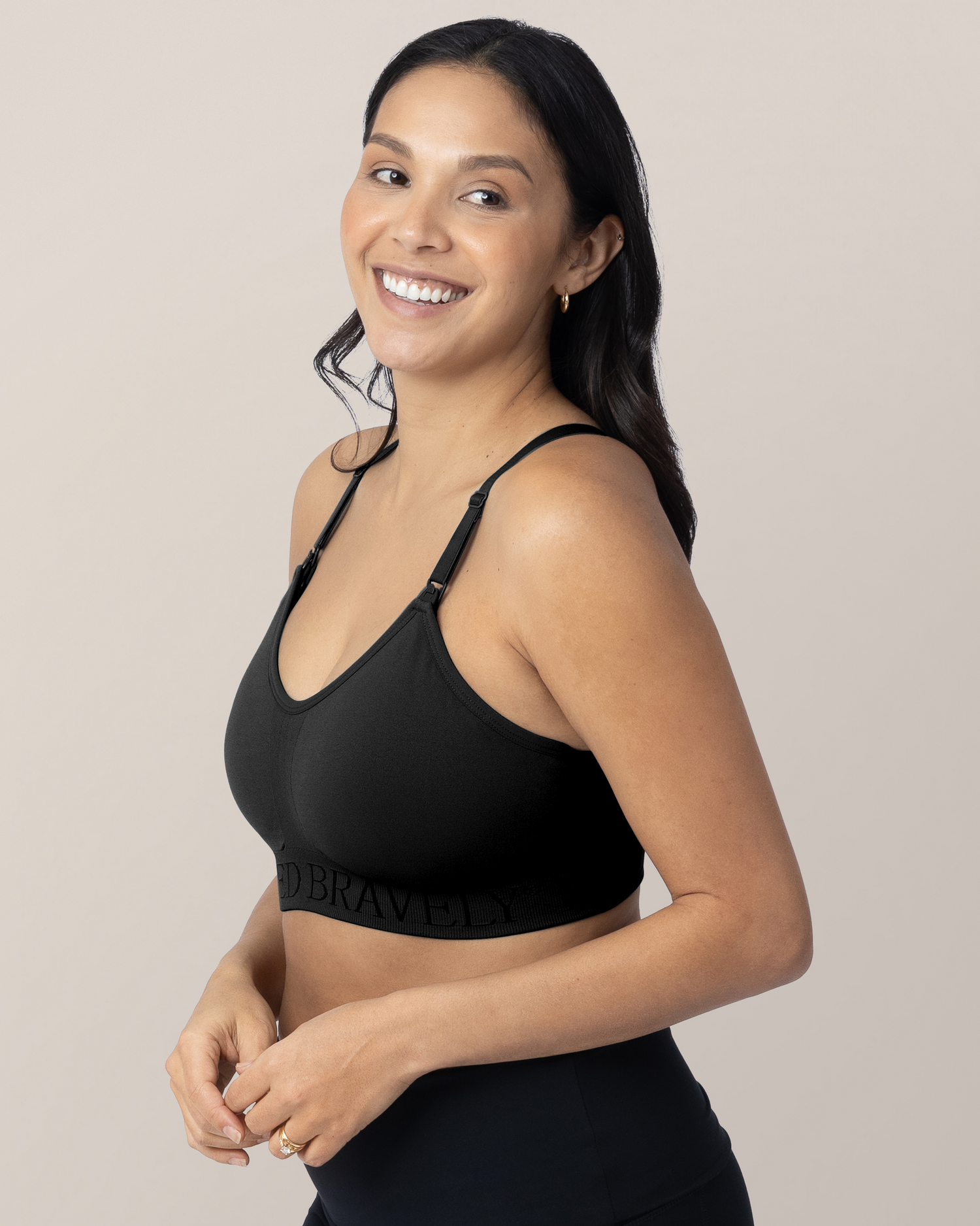 Sublime® Hands-free Pumping & Nursing Sports Bra | Black