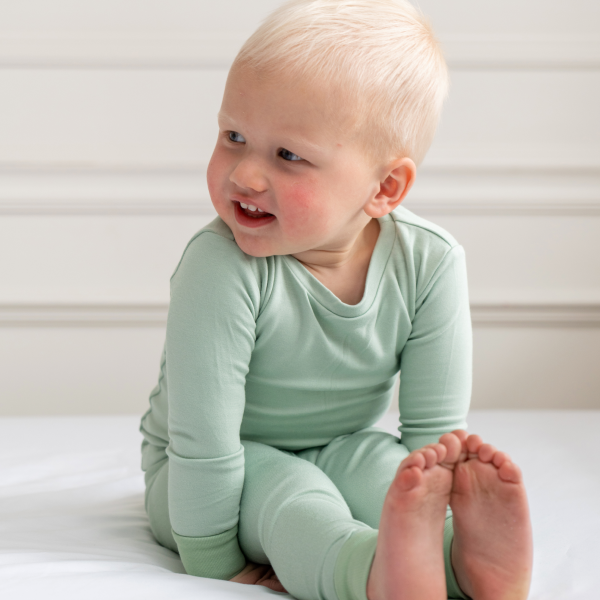 Toddler/kids Bamboo Pajamas - Sage Green