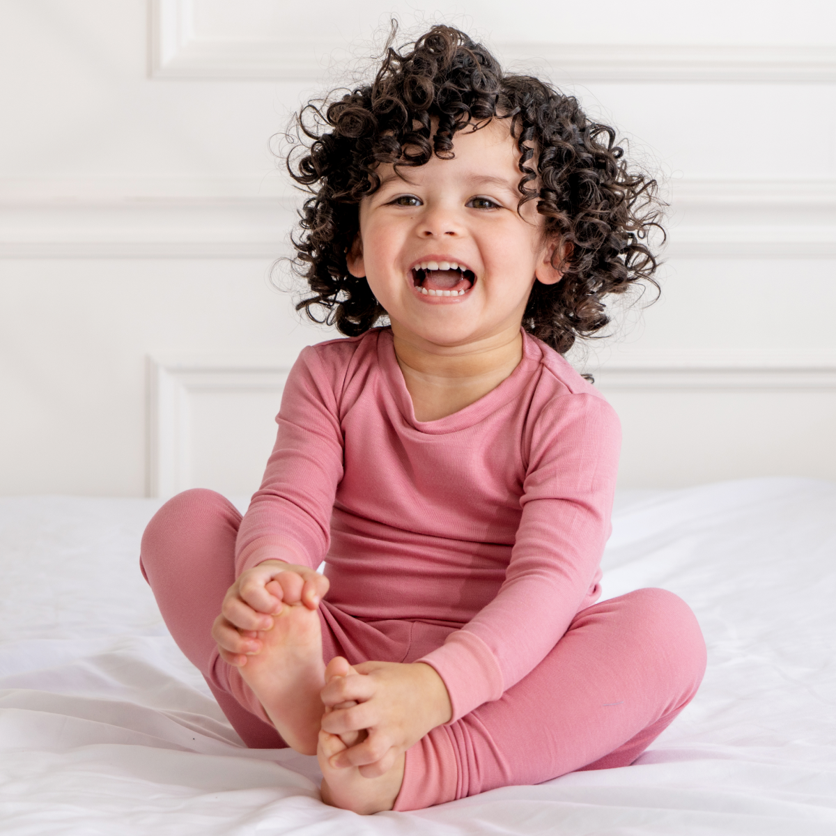Toddler/kids Bamboo Pajamas - Dusty Rose