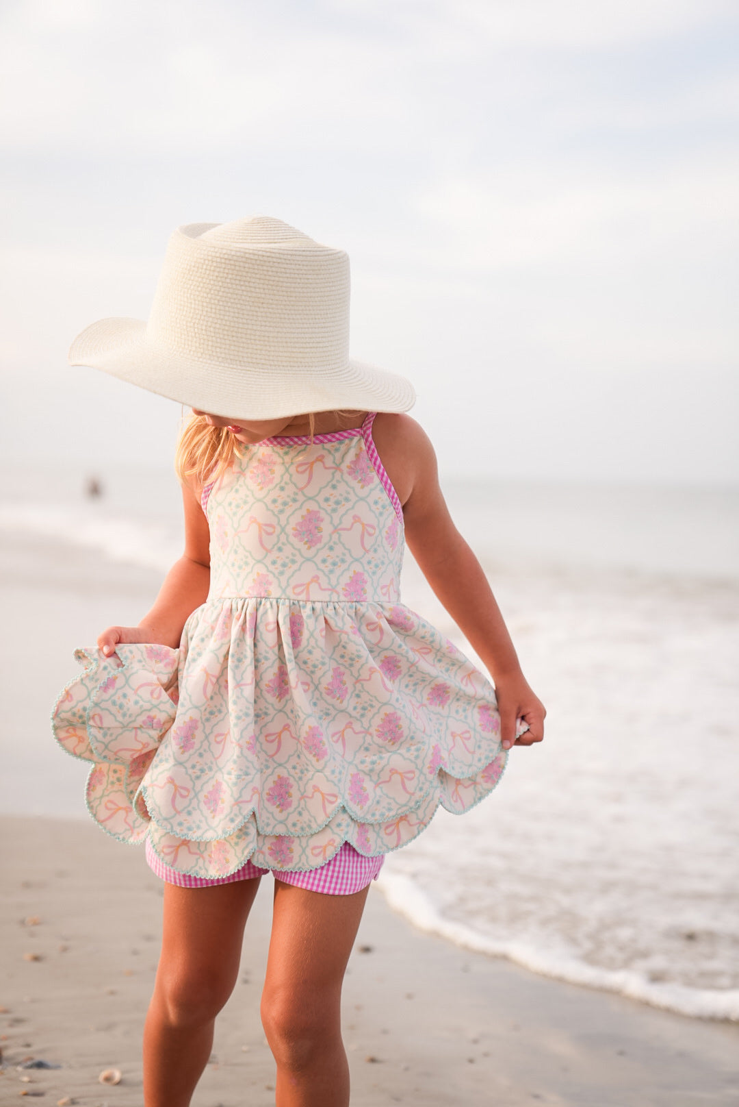 Floral Fancies Scallop Tunic Set