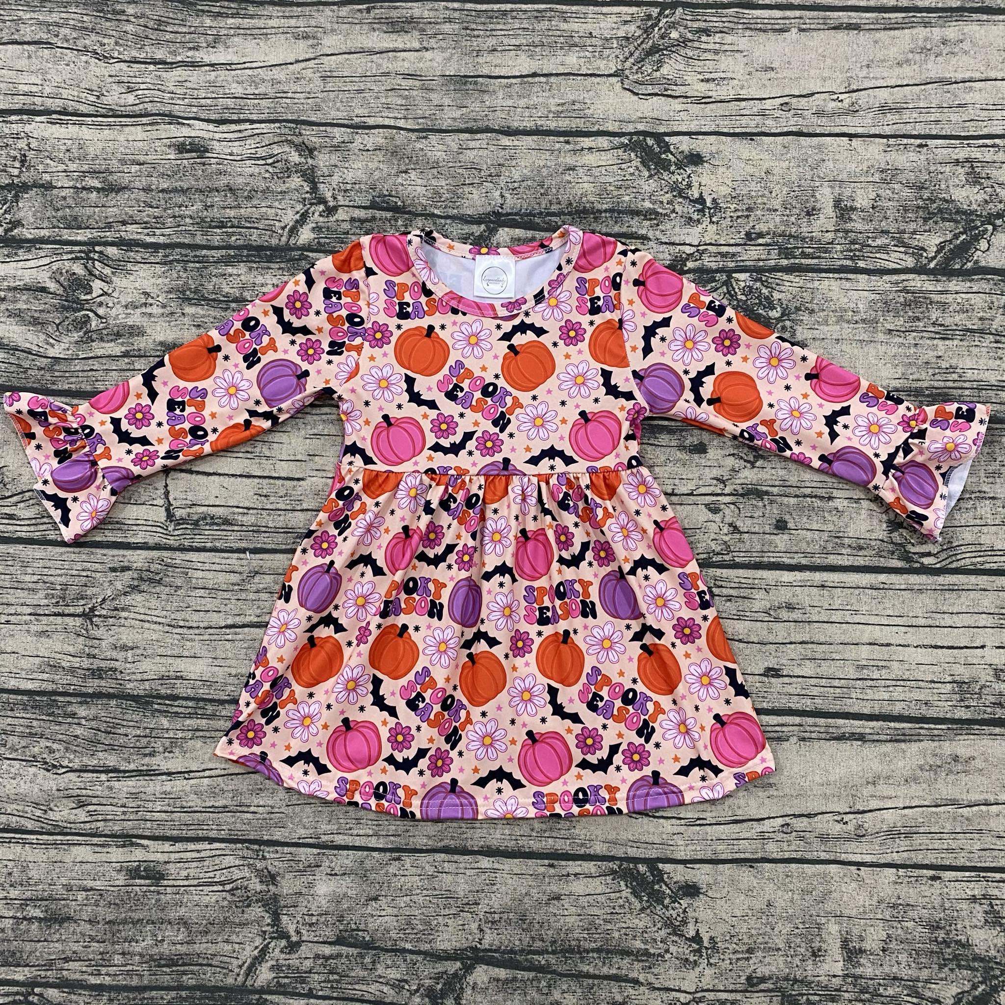 Spooky Season Bell Sleeve Dress