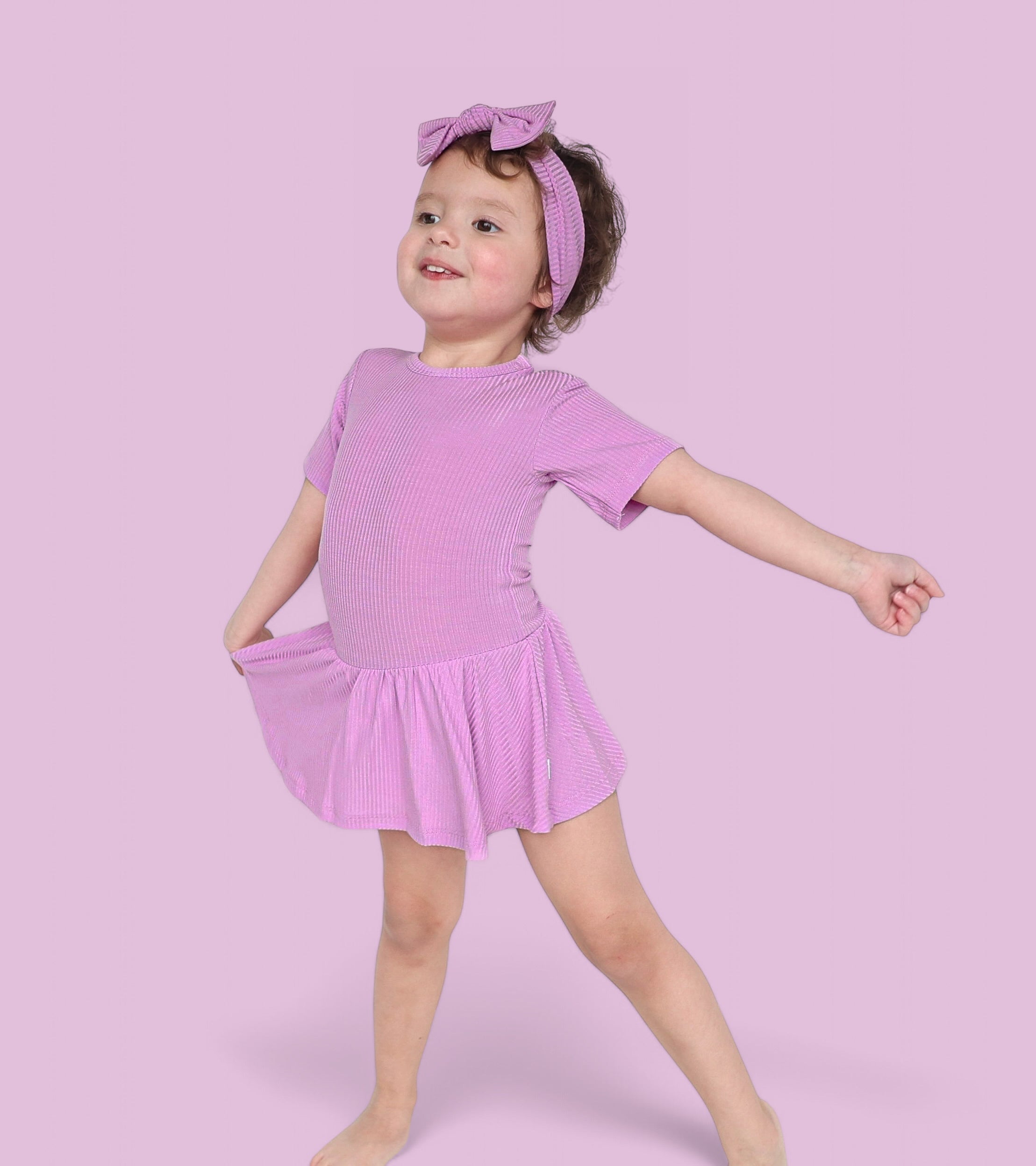 Forever Lilac Rib Dream Bodysuit Dress