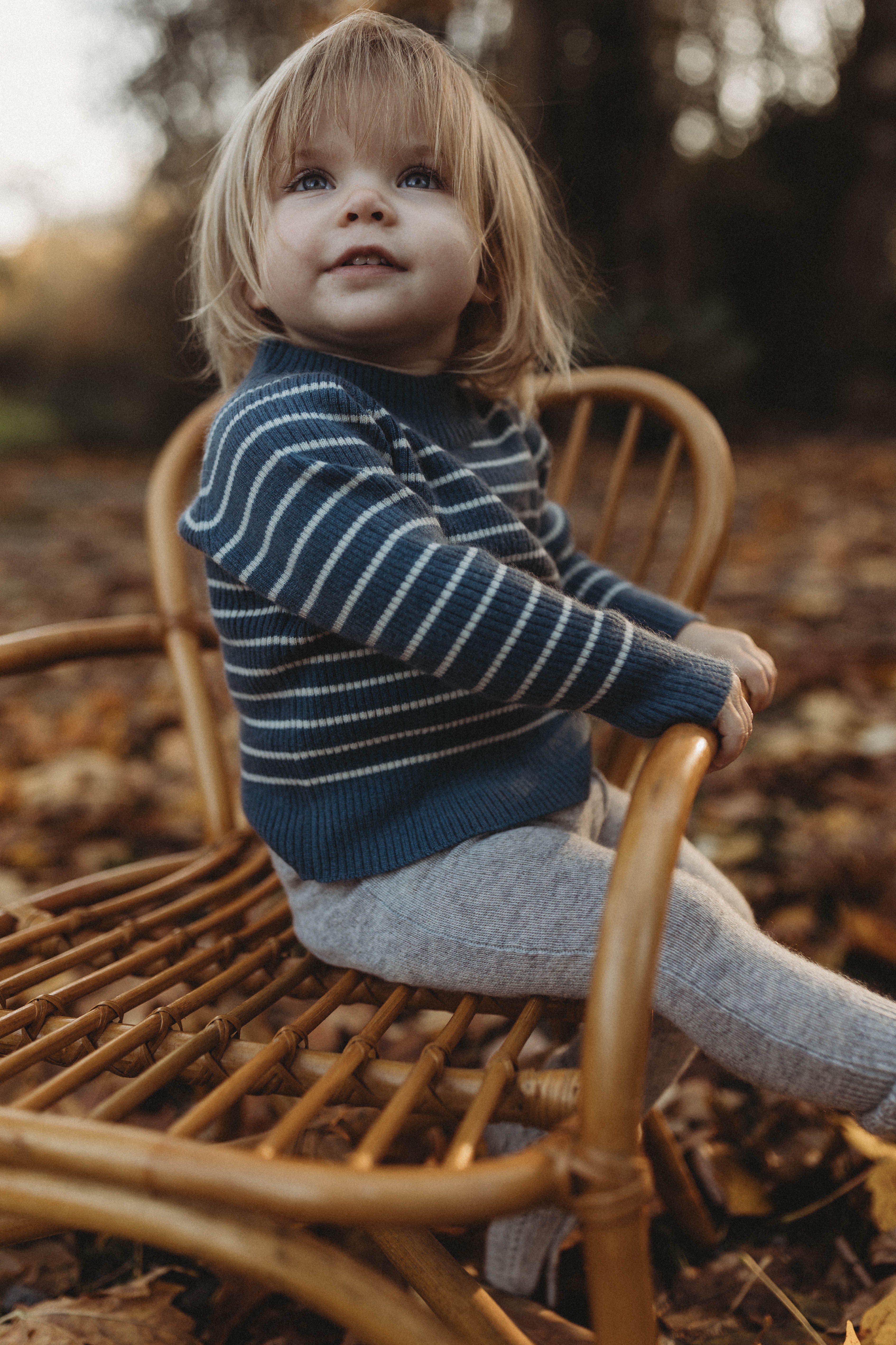 Cashmere Sweater | Navy/creme