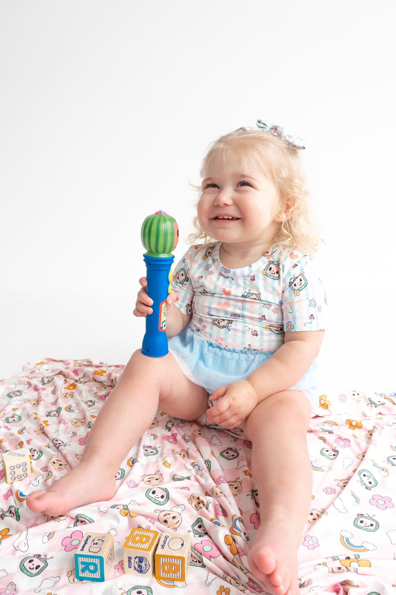 Cocomelon X Dream Big Little Co Springtime Melon Dream Tutu Short Sleeve Bodysuit Dress