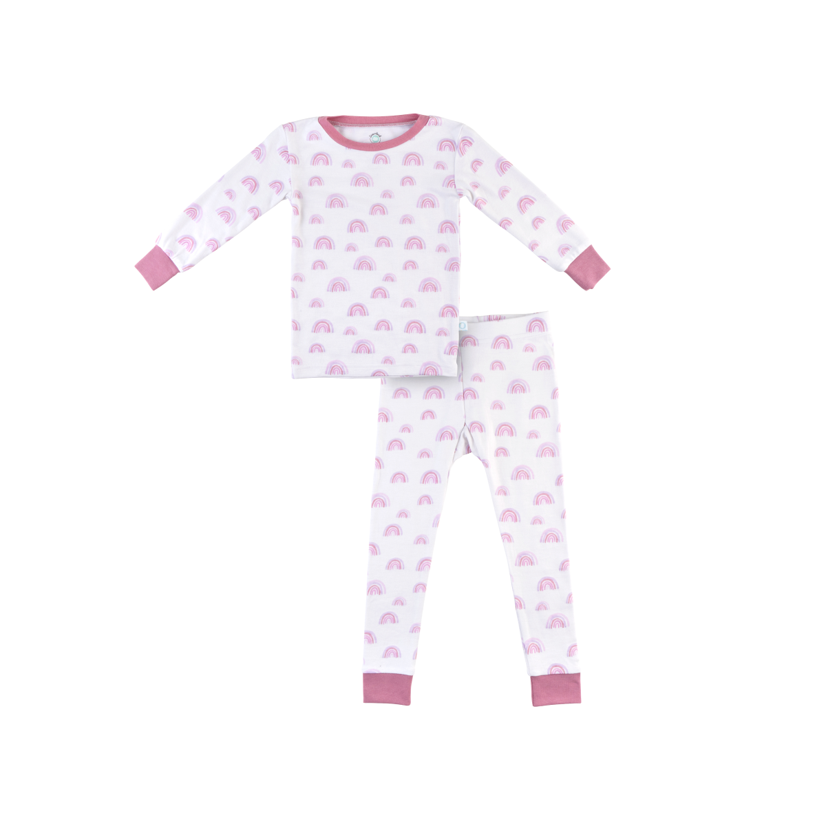 Toddler/kids Bamboo Pajamas - Pink Rainbow