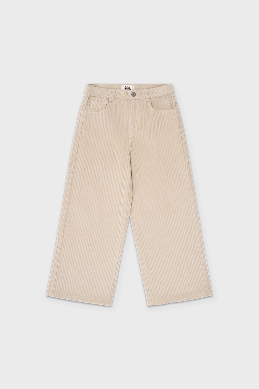 Organic Cotton Corduroy Wide Leg Pant