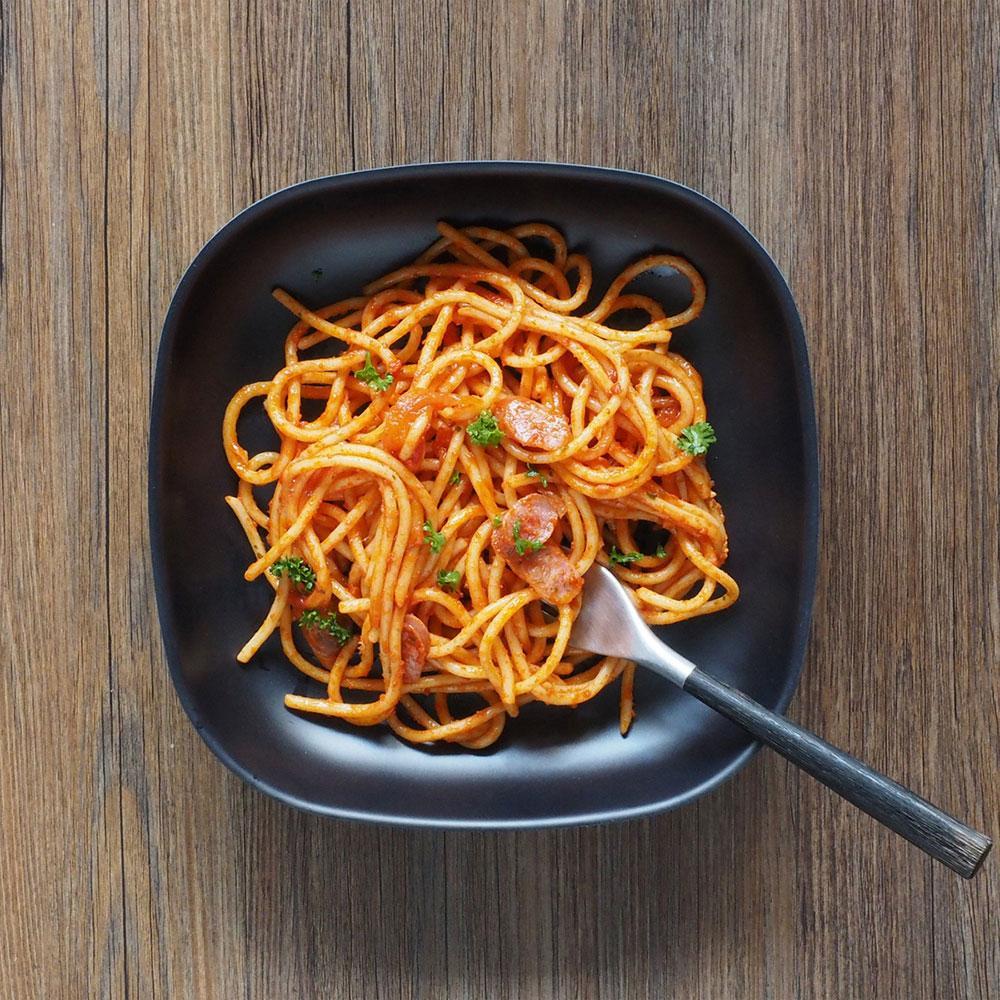 Bamboo Pasta Bowl - 4 Piece Set - Black