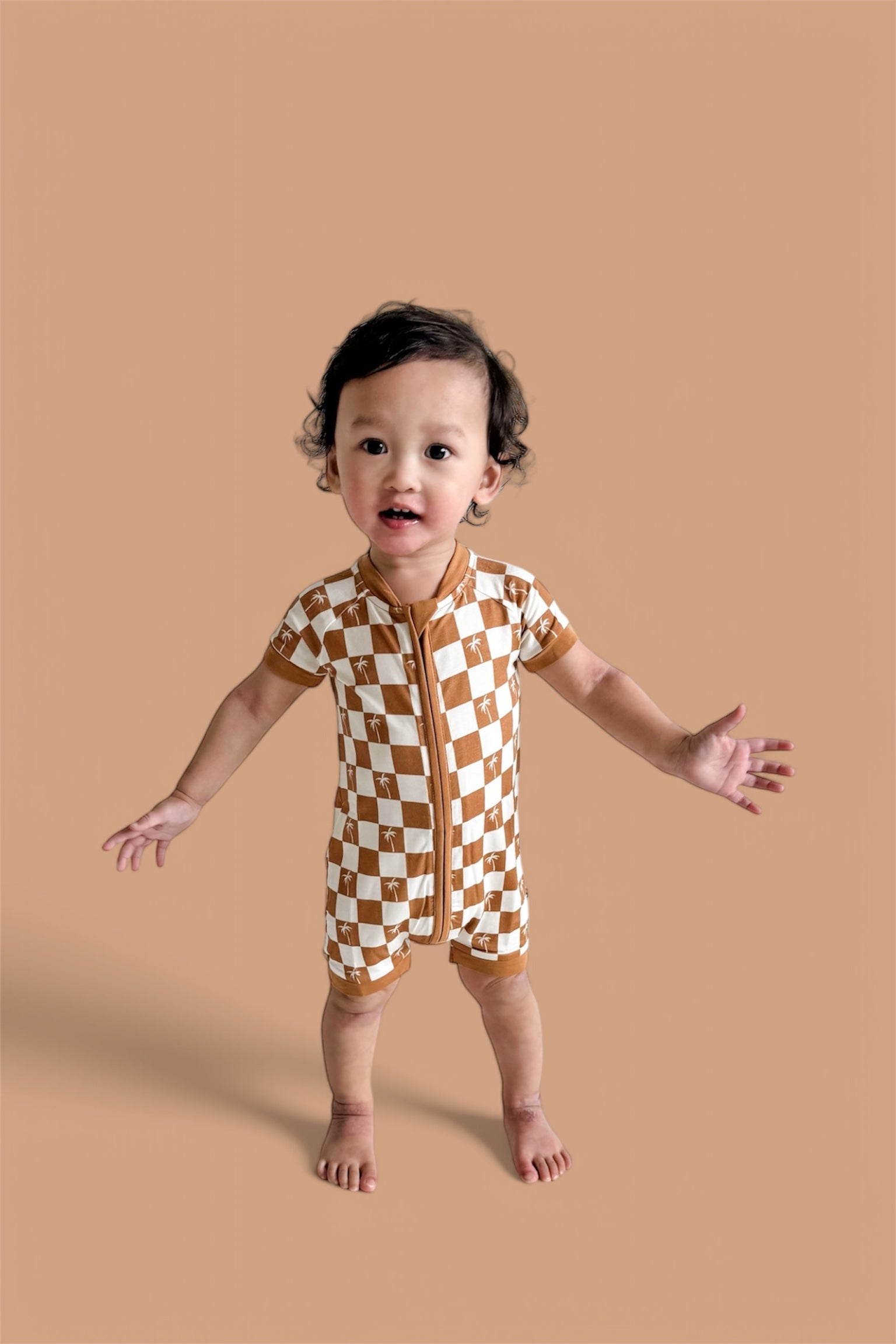 Exclusive Sandy Beach Checkers Dream Shortie