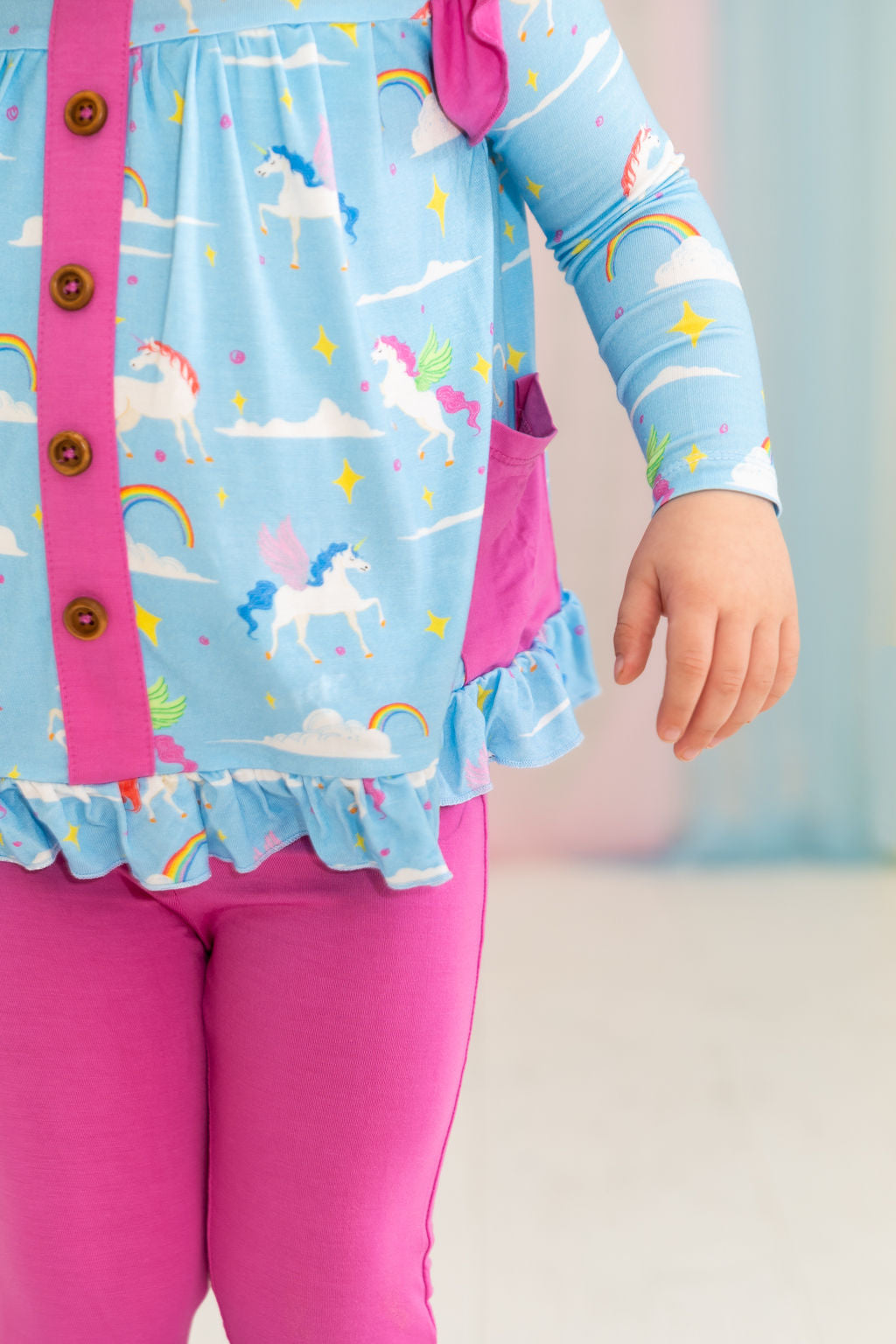 Sage Bamboo Long Sleeve Peplum + Legging Set