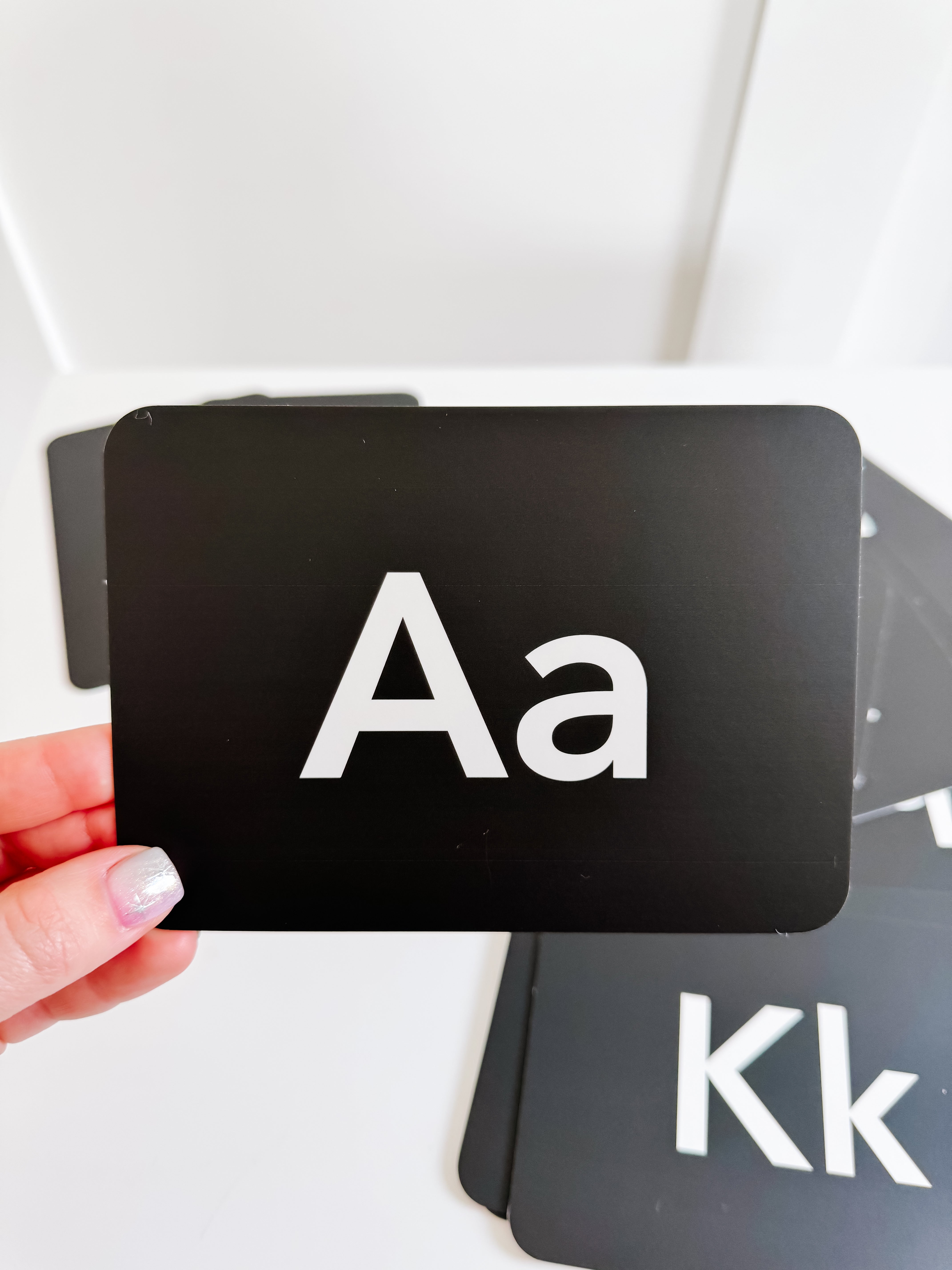 Black And White Letter Flashcards