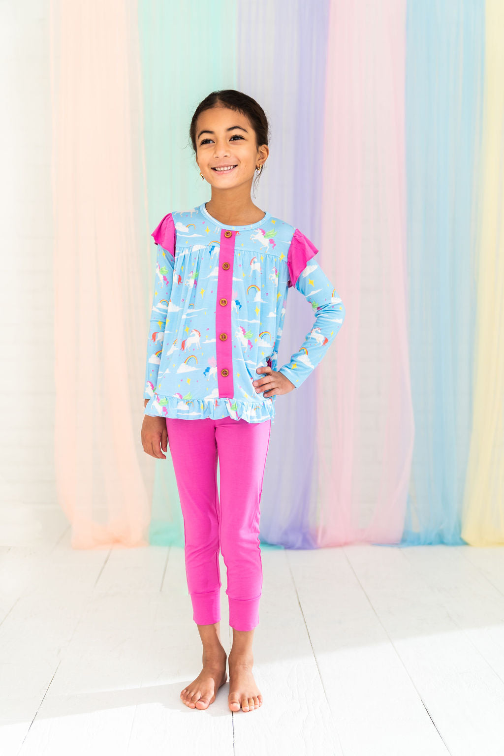 Sage Bamboo Long Sleeve Peplum + Legging Set