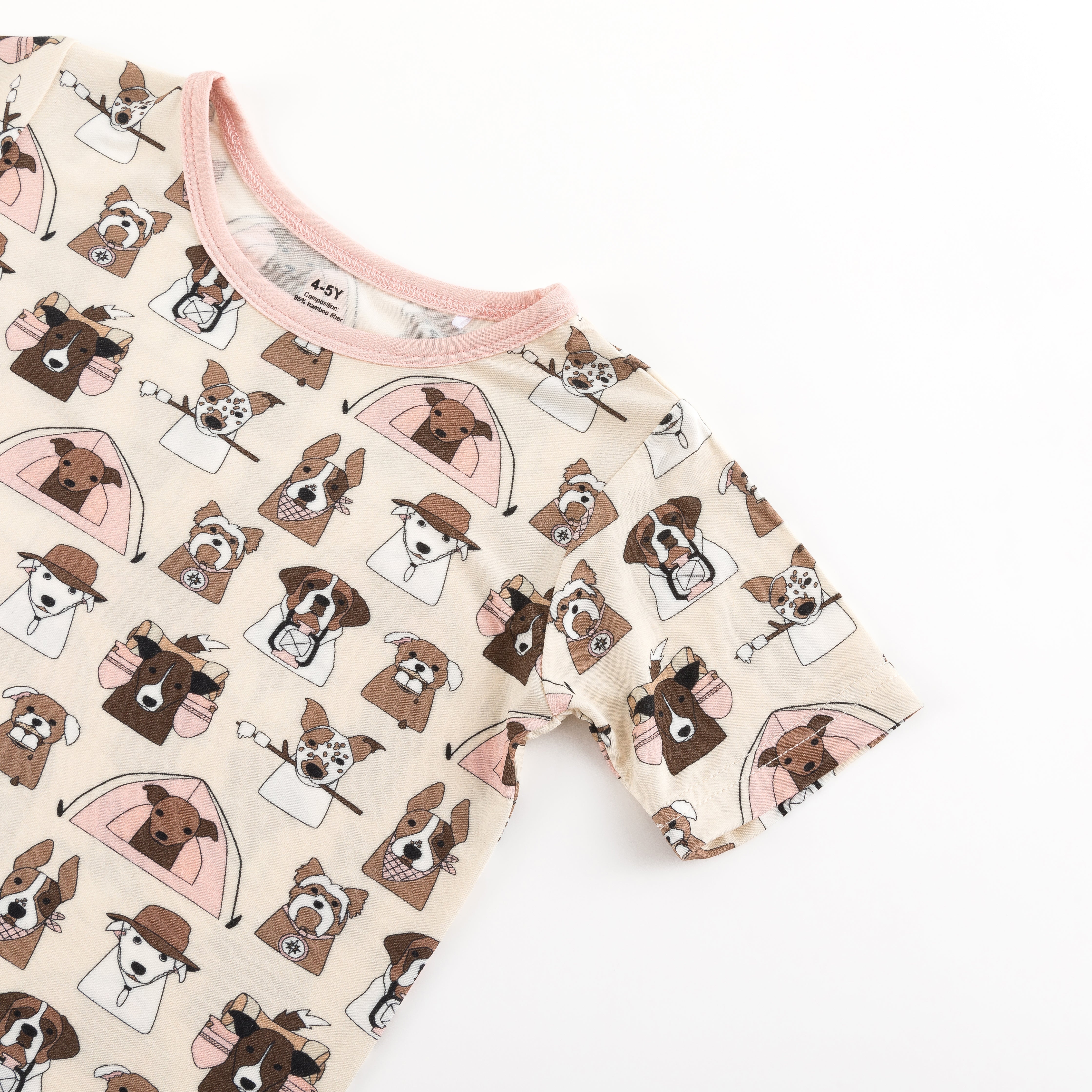 Camp Paws (short Sleeve Pj) - Pink