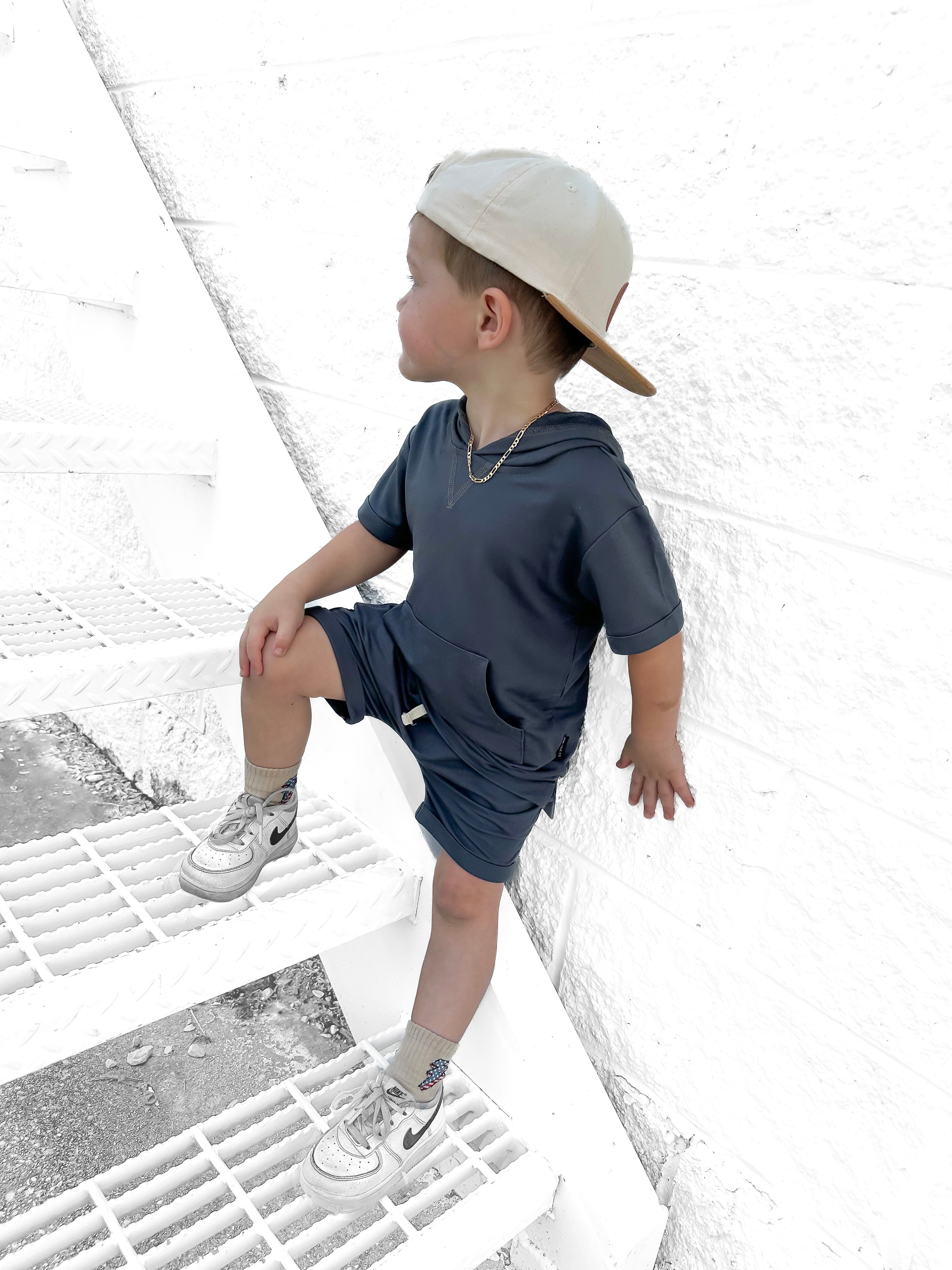 Bamboo Short Sleeve Hoodie - Malibu