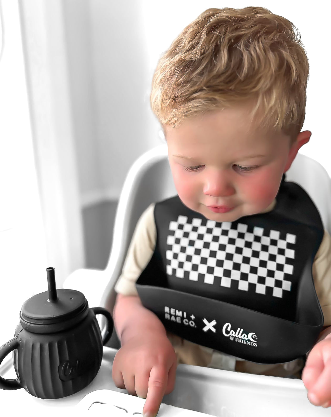 Checked Out Bib - Black