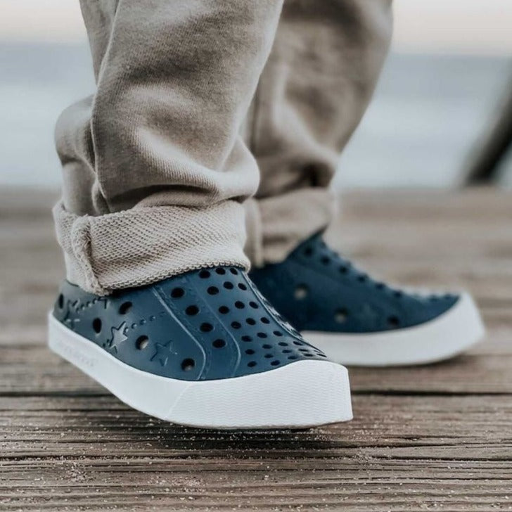 Toddler Perforated Slip On Water Sneakers in Blue - Caspian