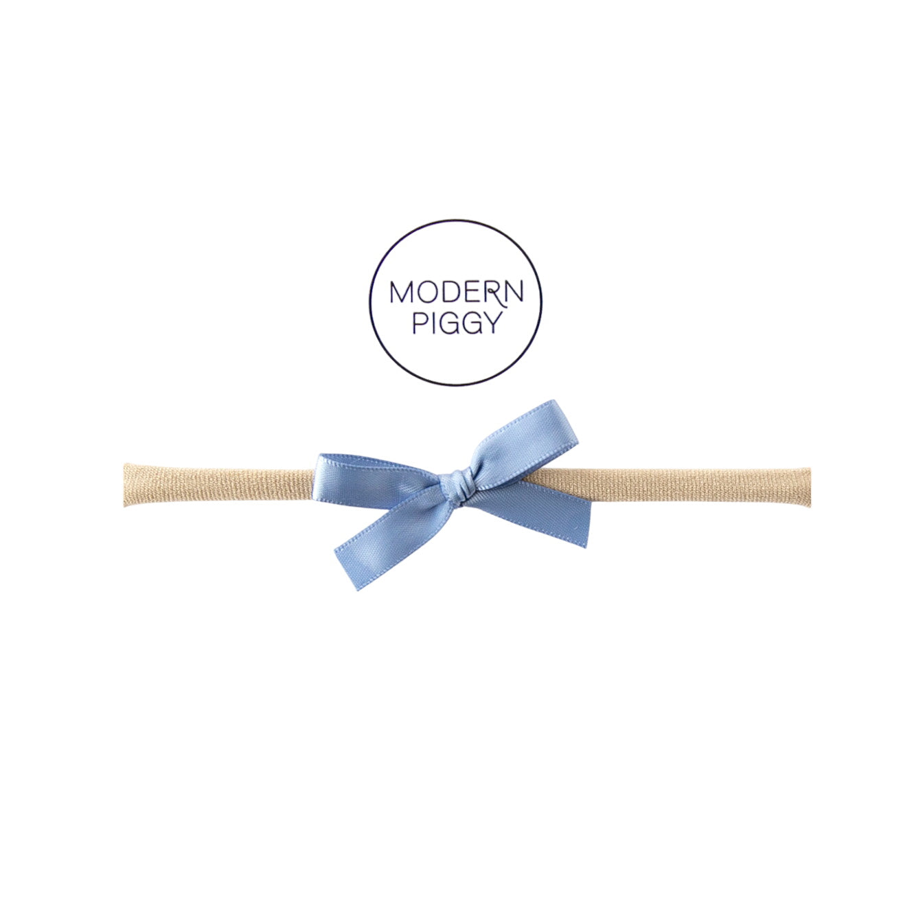 Cornflower | Mini Ribbon Bow - Nylon Headband