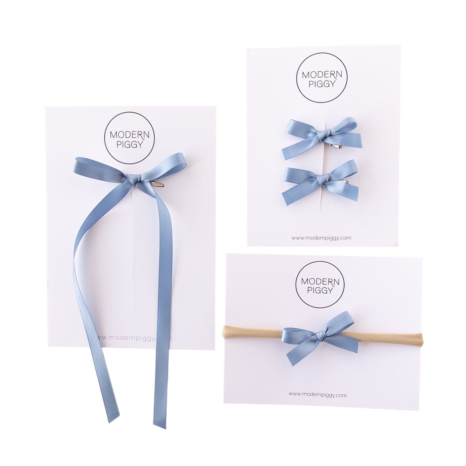 Cornflower | Mini Ribbon Bow Set