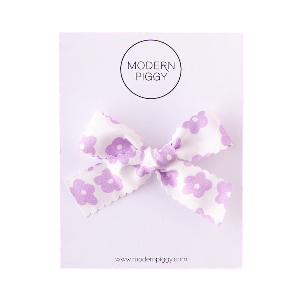 Mod Daisy - Purple | Ribbon Bow