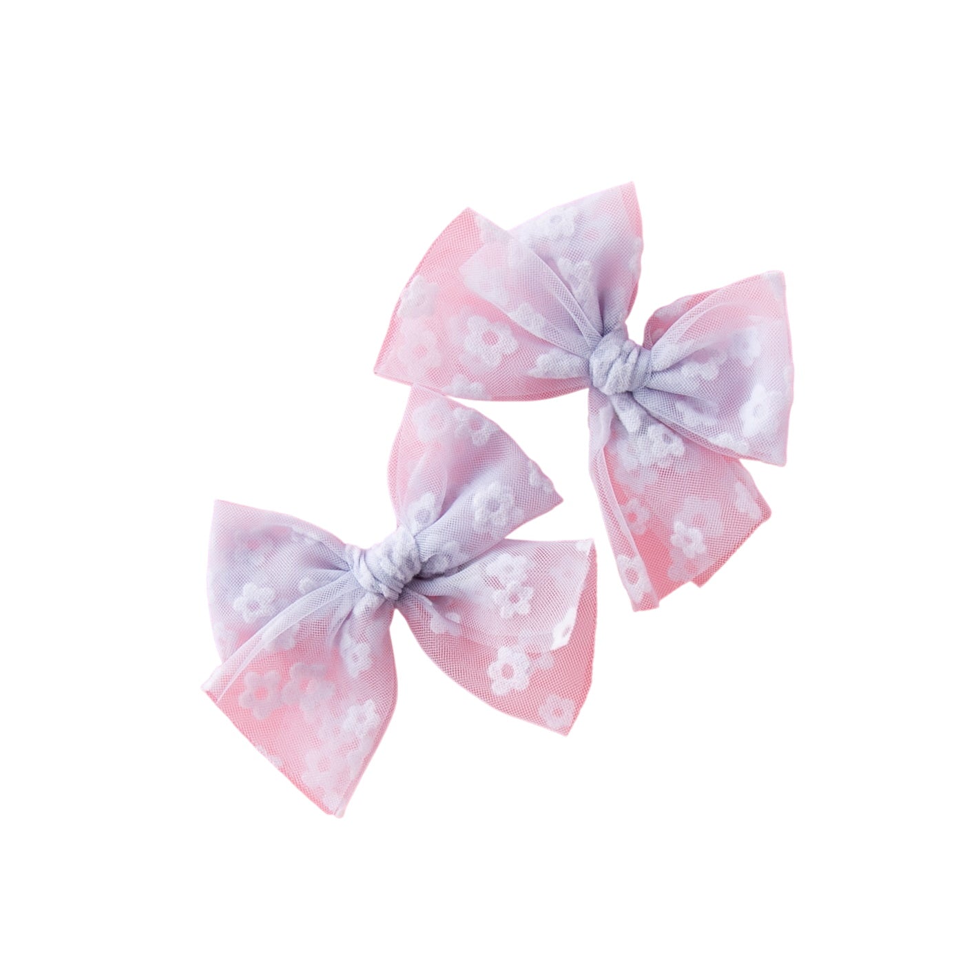 Bloom - Purple | Tulle Bow - Pigtail Set