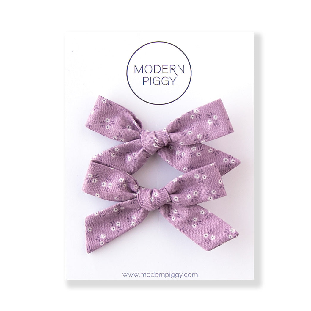 Violet | Pigtail Set - Hand-tied Bow