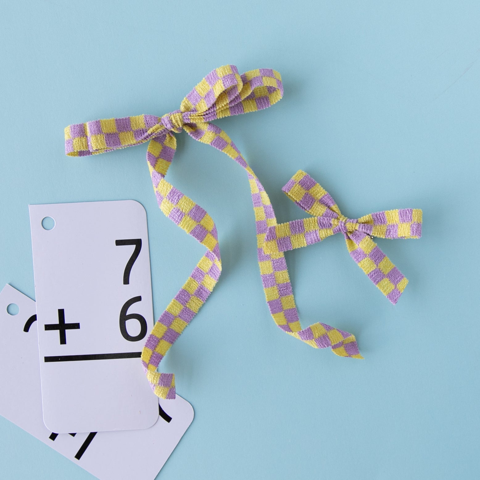 Hopscotch - Yellow | Pigtail Set - Ribbon Bow