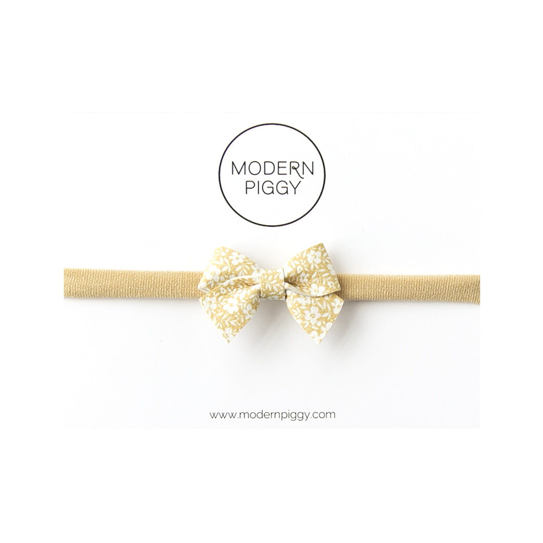 Canary | Leather Baby Bow