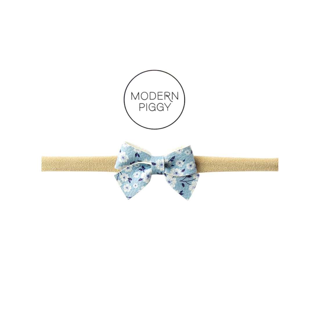 Forget Me Not | Leather Baby Bow