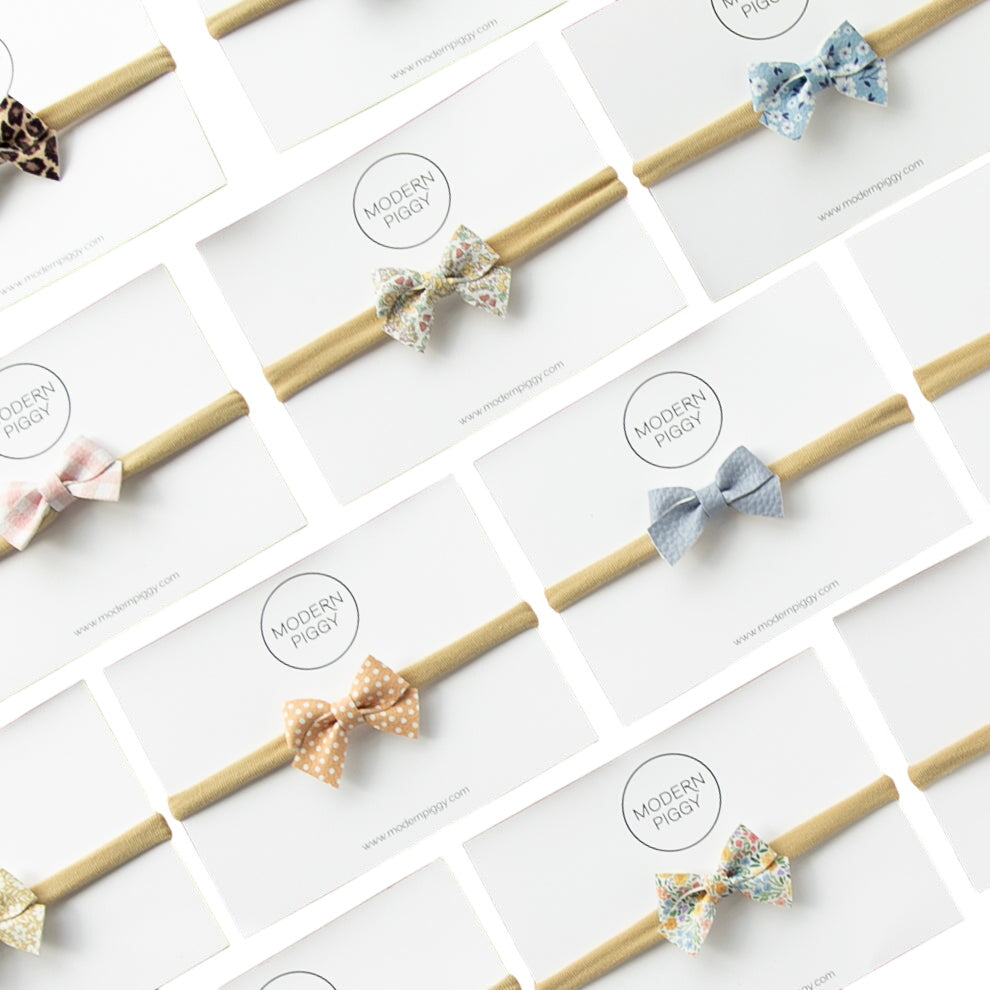 Grape | Leather Baby Bow