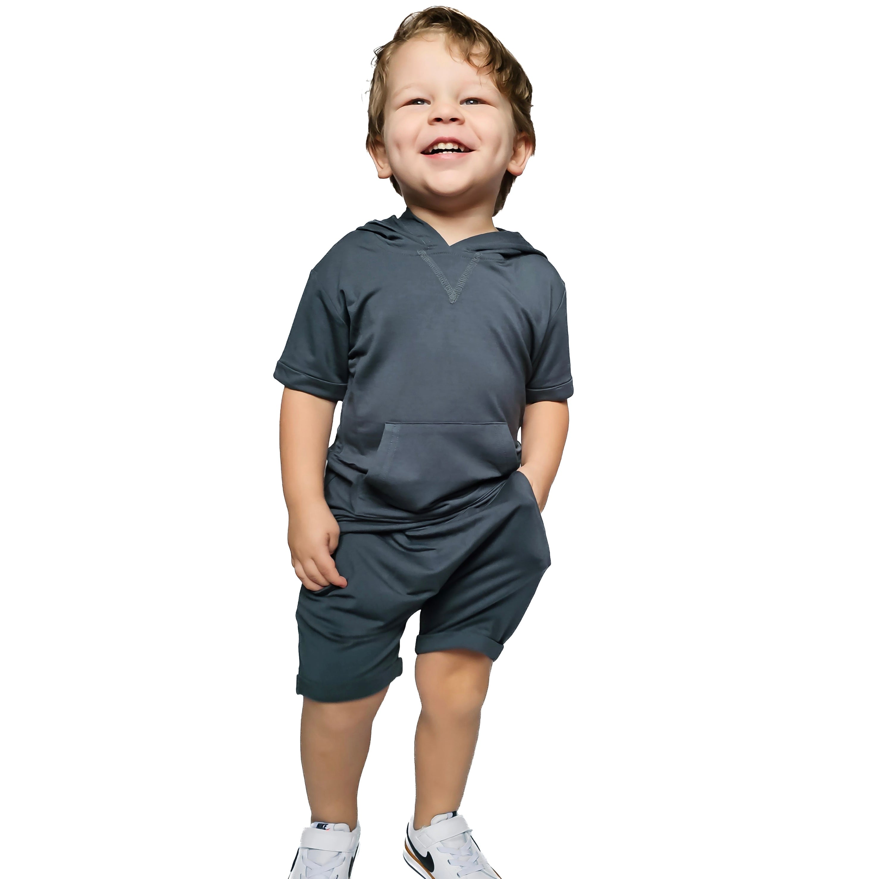 Bamboo Short Sleeve Hoodie - Malibu