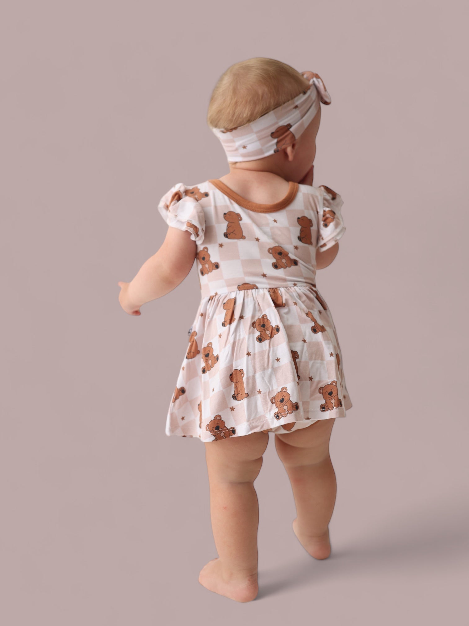 Cozy Bear Dream Cap Sleeve Bodysuit Dress