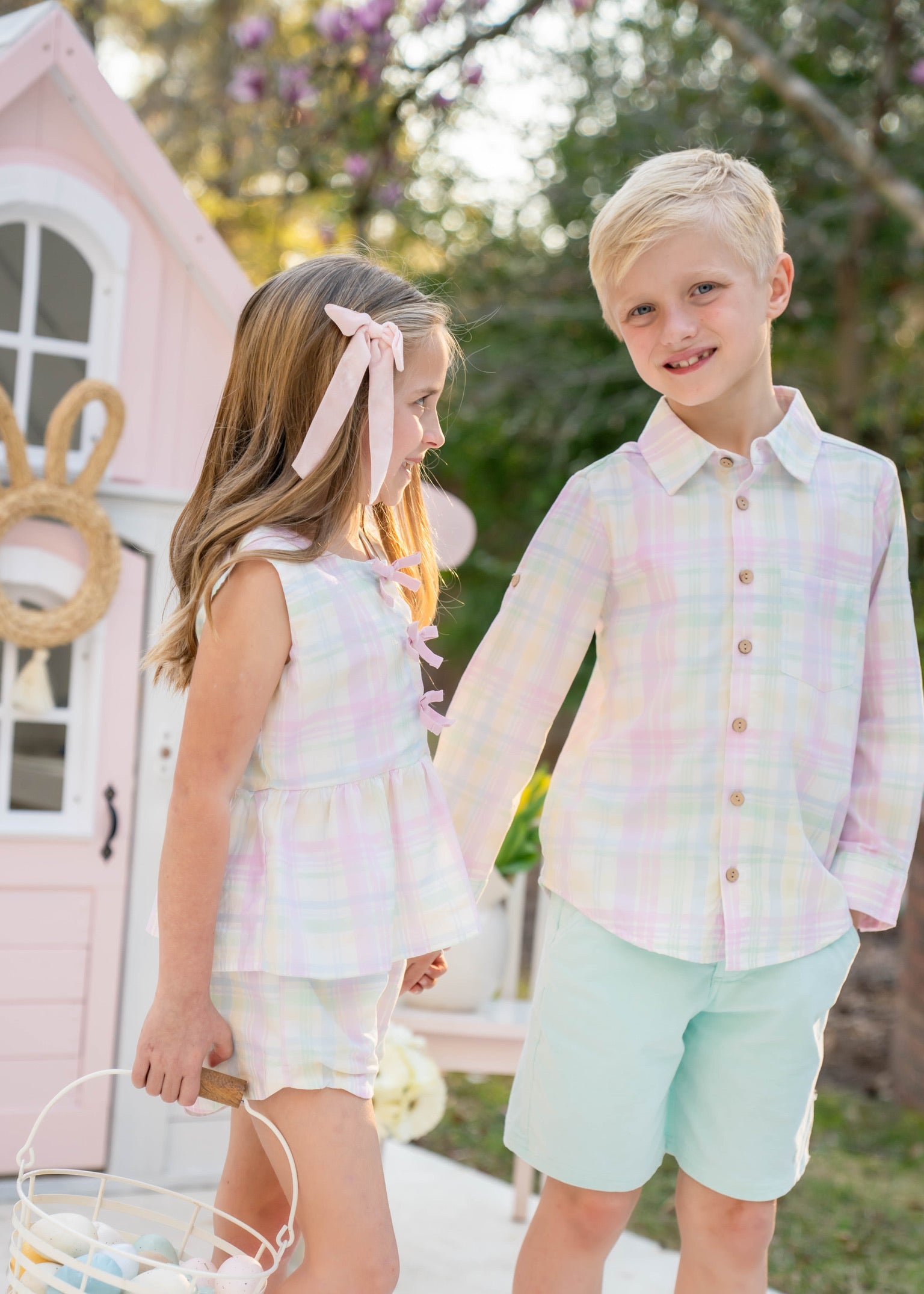 Taffy Plaid Shorts Set