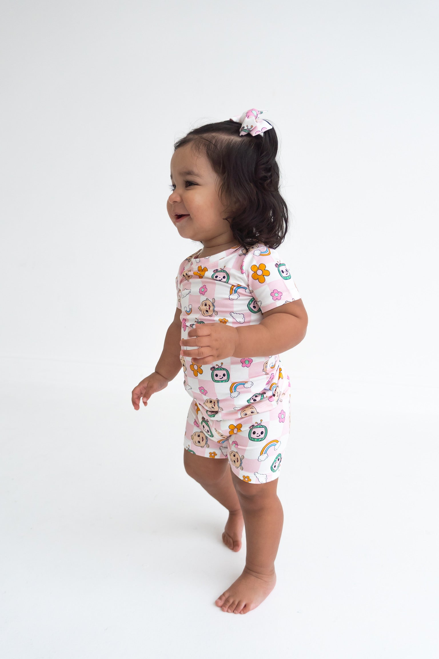 Dream Big Little Co X Cocomelon Jj Rainbow Checkers Dream Short Set