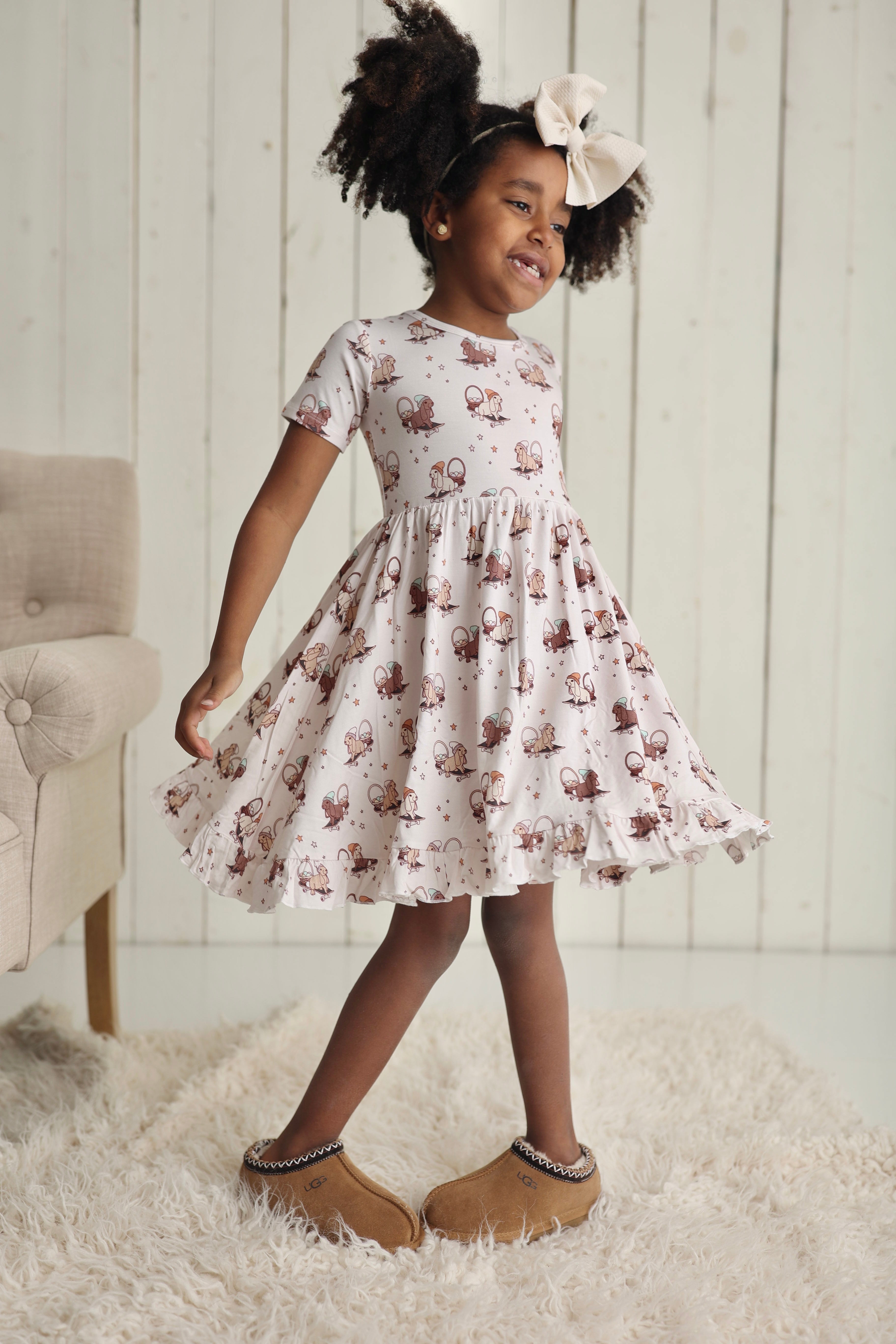 Skating Egg Hunt Dream Ruffle Dress