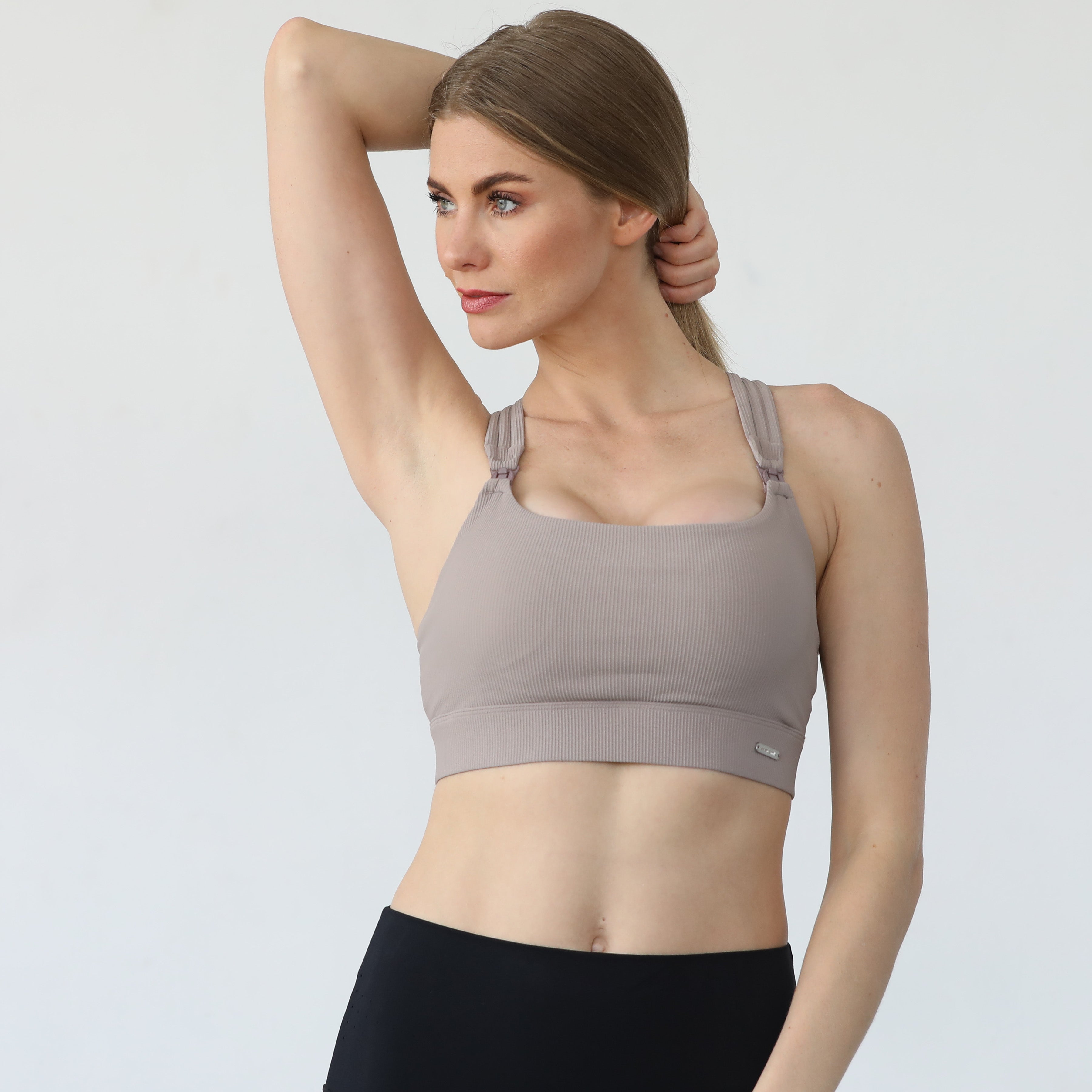 ChloƩ 4 Running Nursing & Pumping Sports Bra (ribbed Chai)