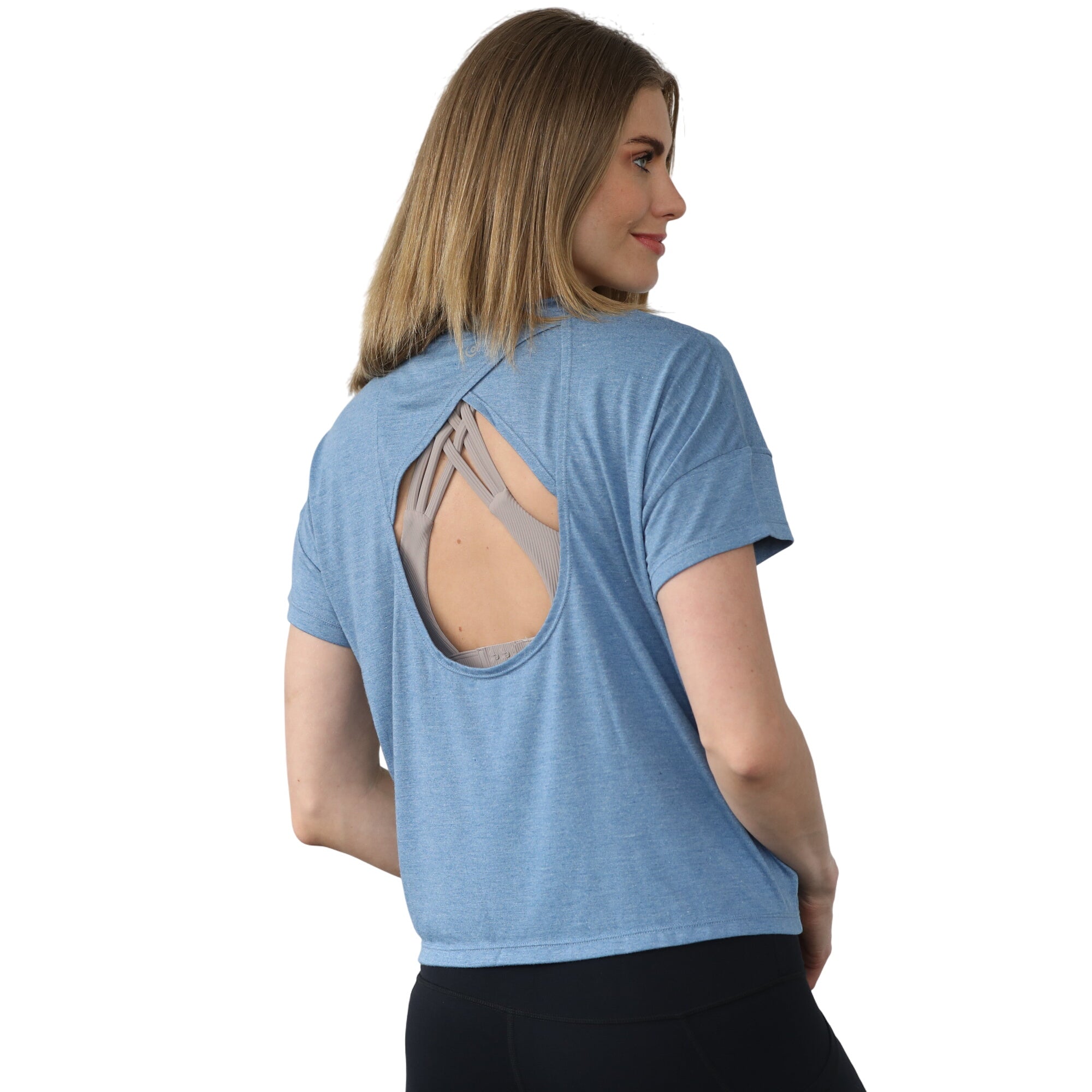 Abigail Short Sleeve Nursing T-shirt (pacific Blue)