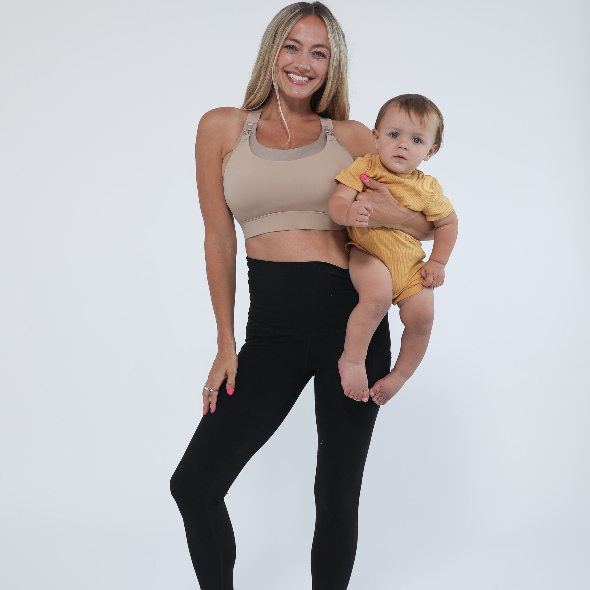 Venice High Impact Full Coverage Nursing Sports Bra (taupe)