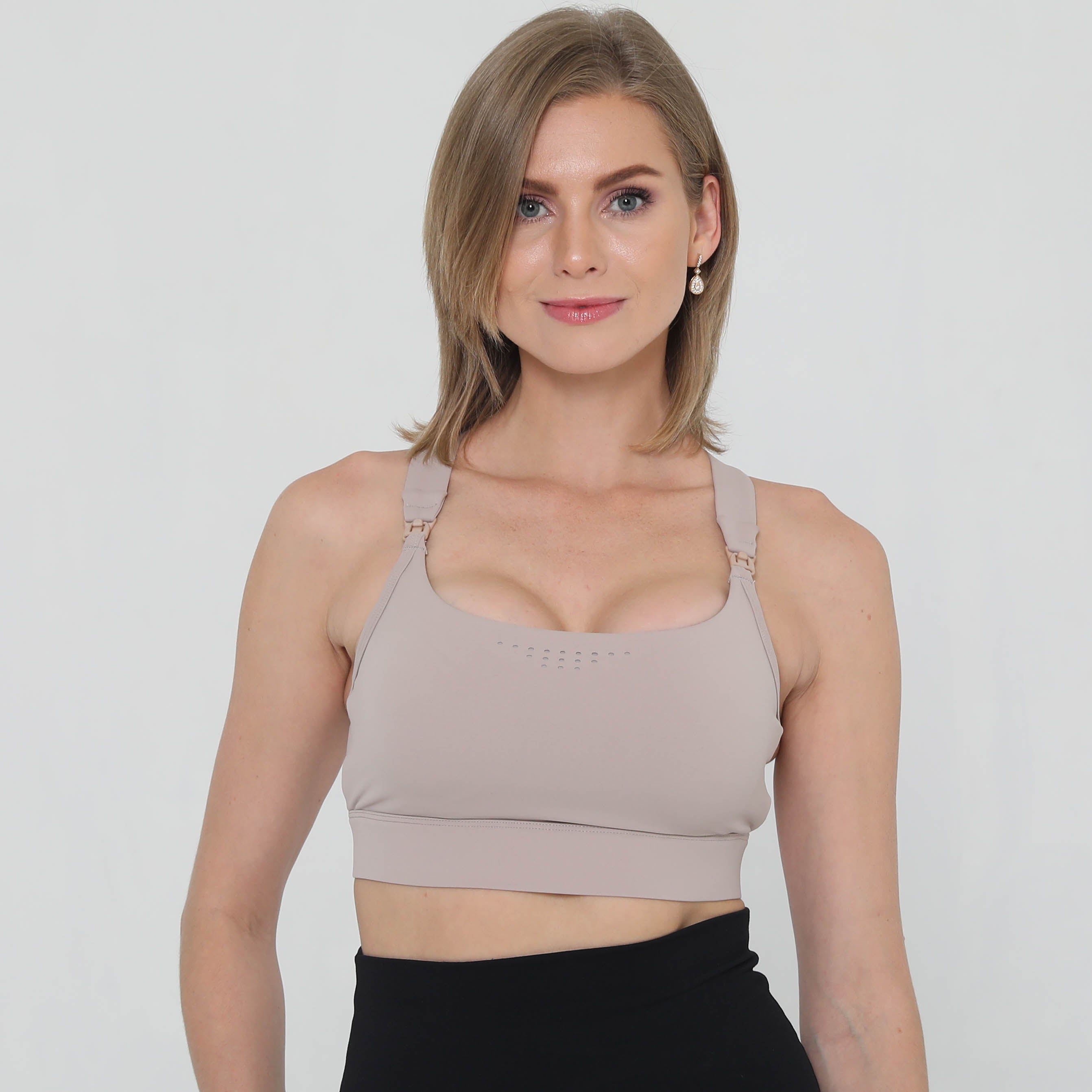 Venice 5 Ultimate Support Full Coverage Nursing & Pumping Sports Bra (chai)