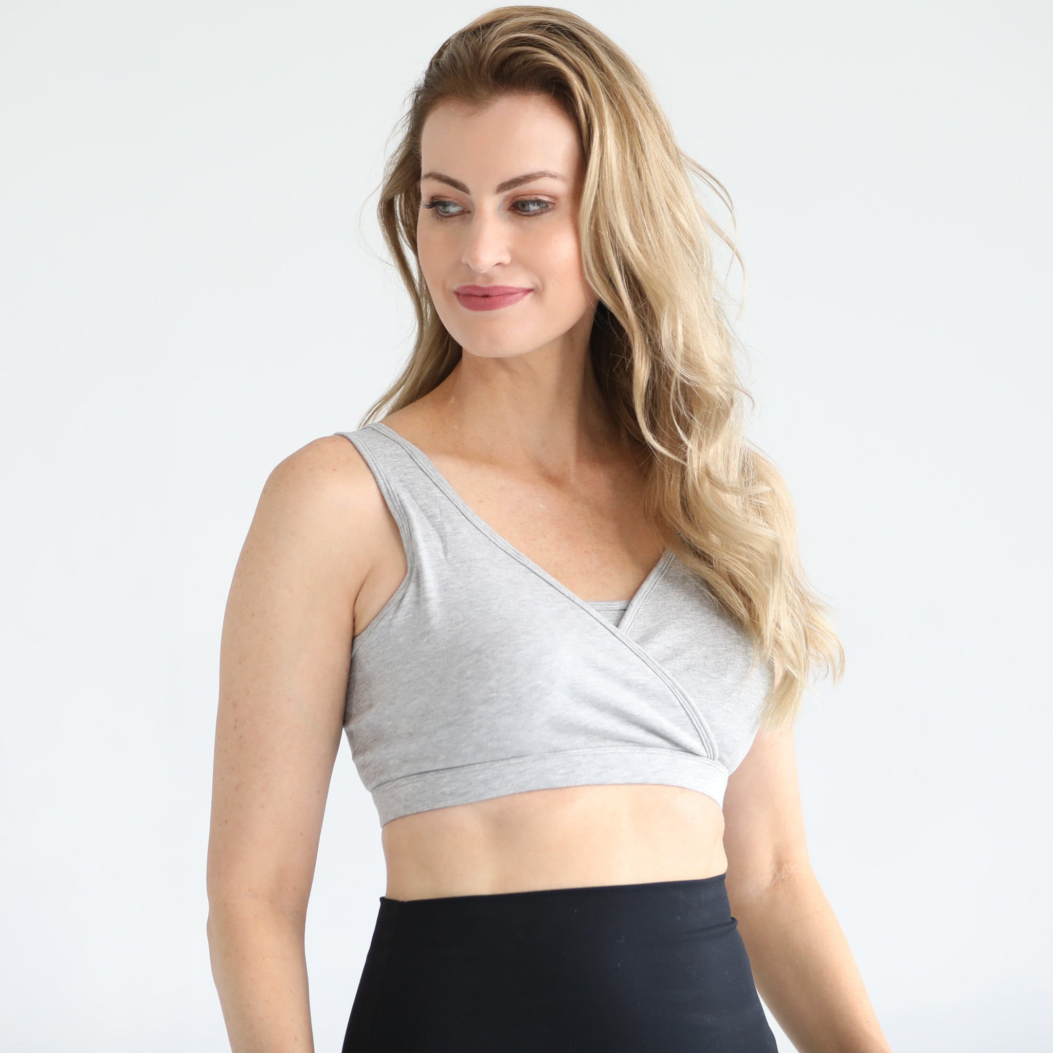 Luna Handsfree Pumping & Nursing Sleep Bralette (heather Gray)