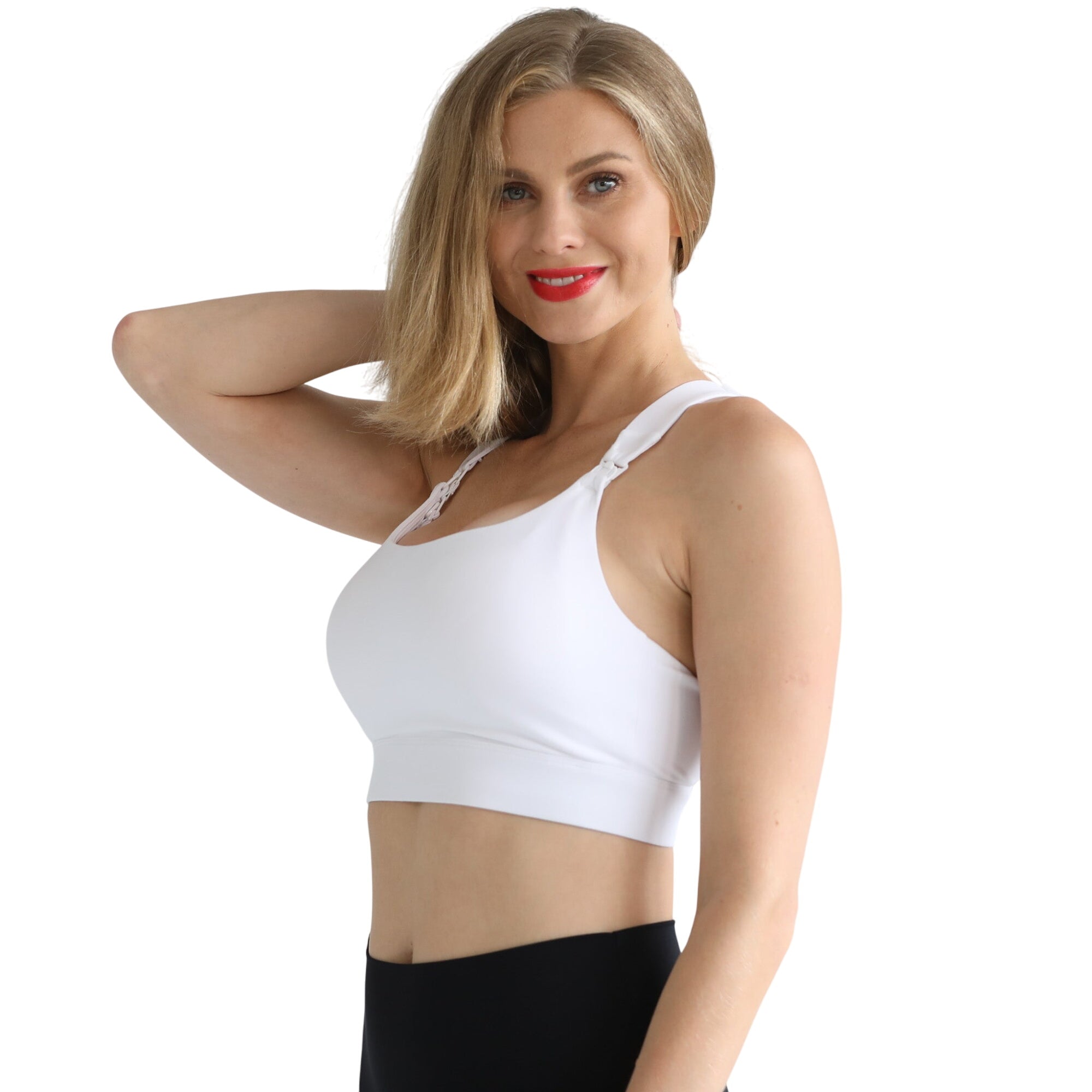 Venice 3 Ultimate Support Full Coverage Nursing & Pumping Sports Bra (blanc)
