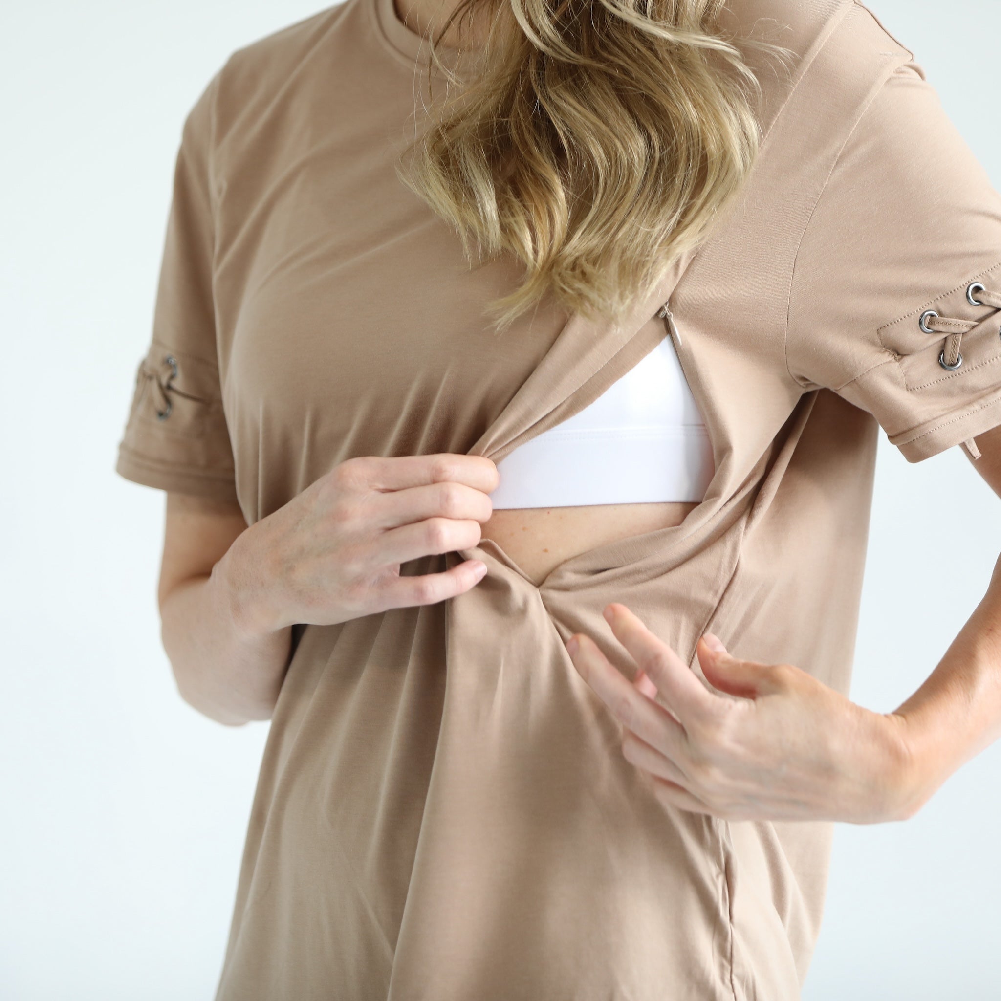 Casual Nursing T-shirt (taupe)