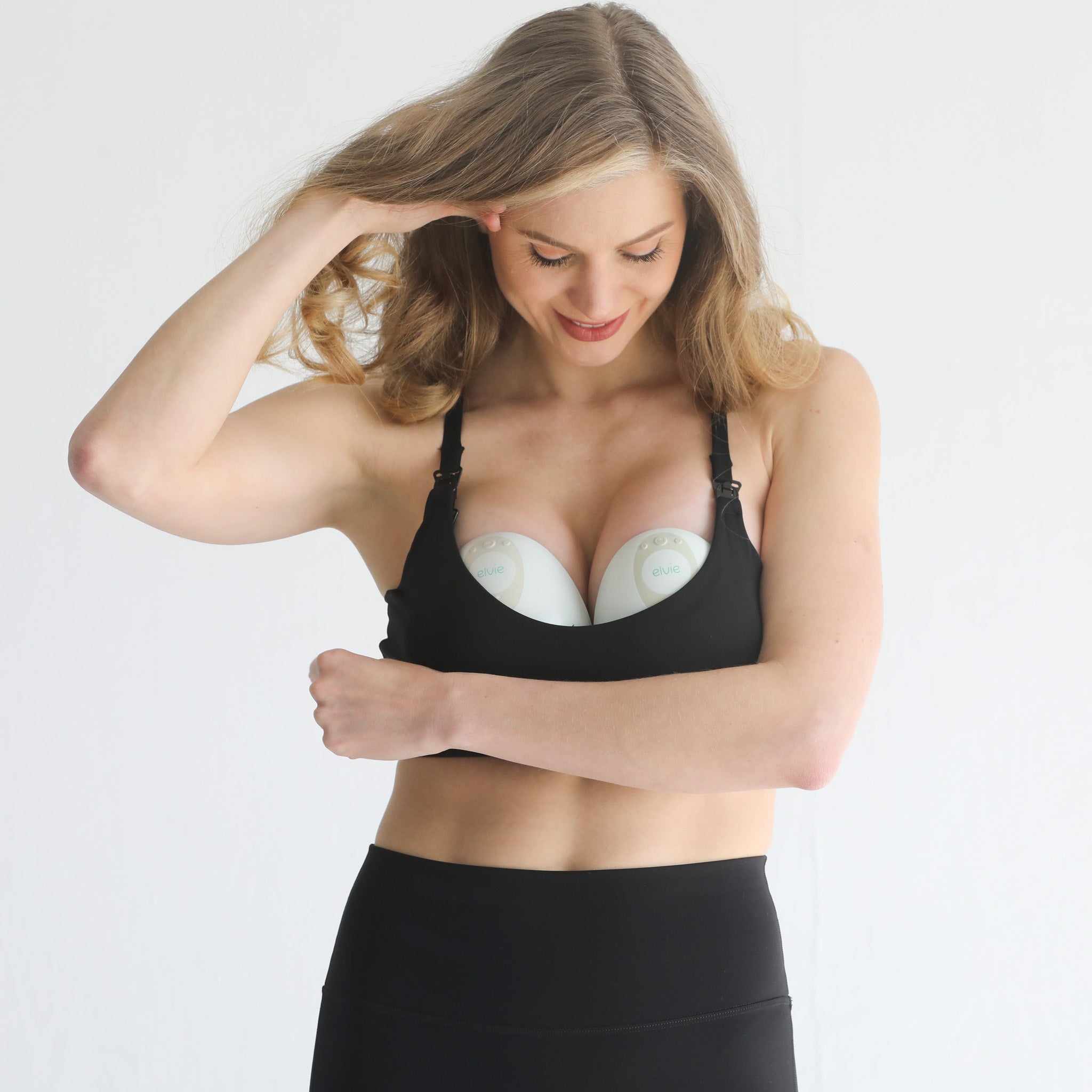 Supportive Flow Nursing & Pumping Sports Bra (noir)